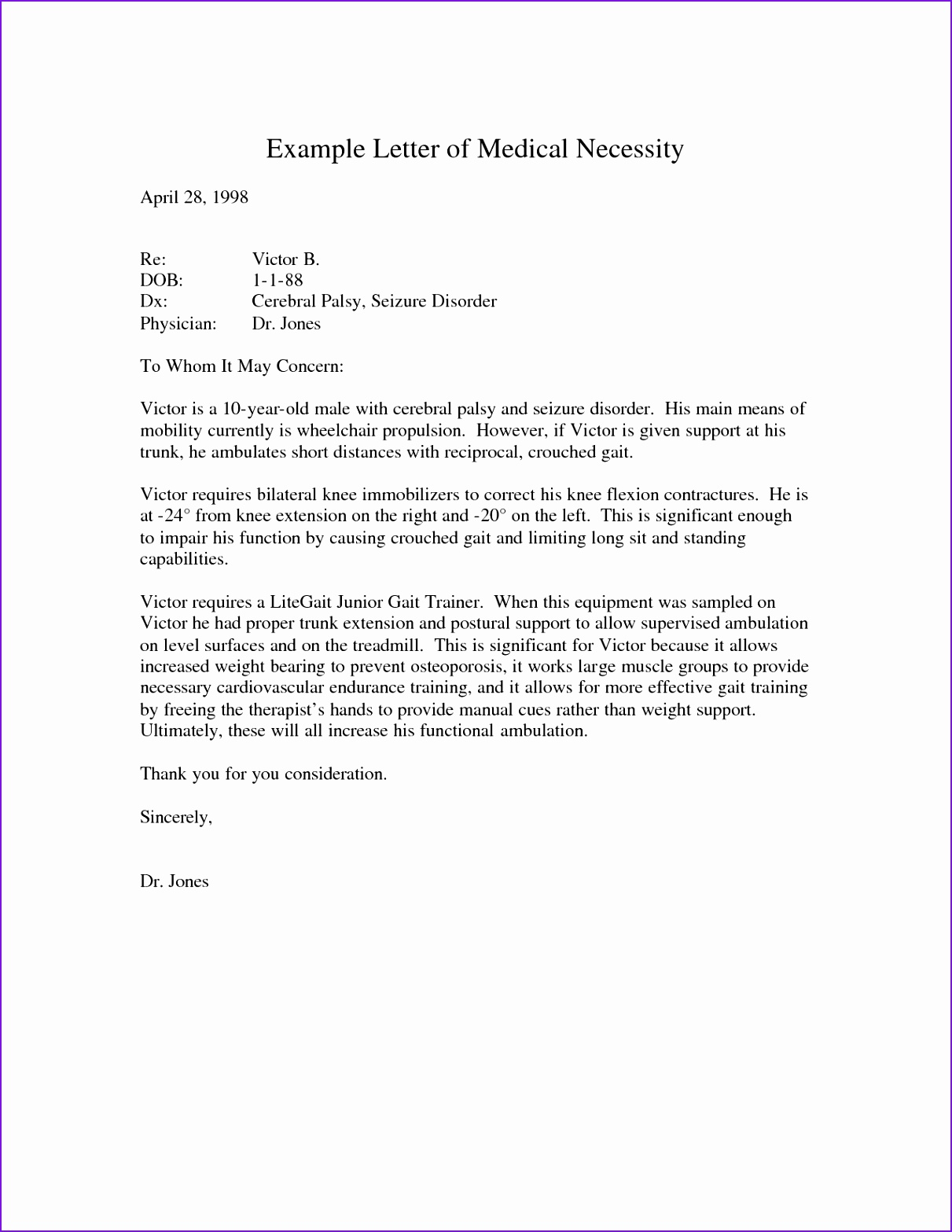 Medical Necessity Appeal Letter Template Free Printable Template