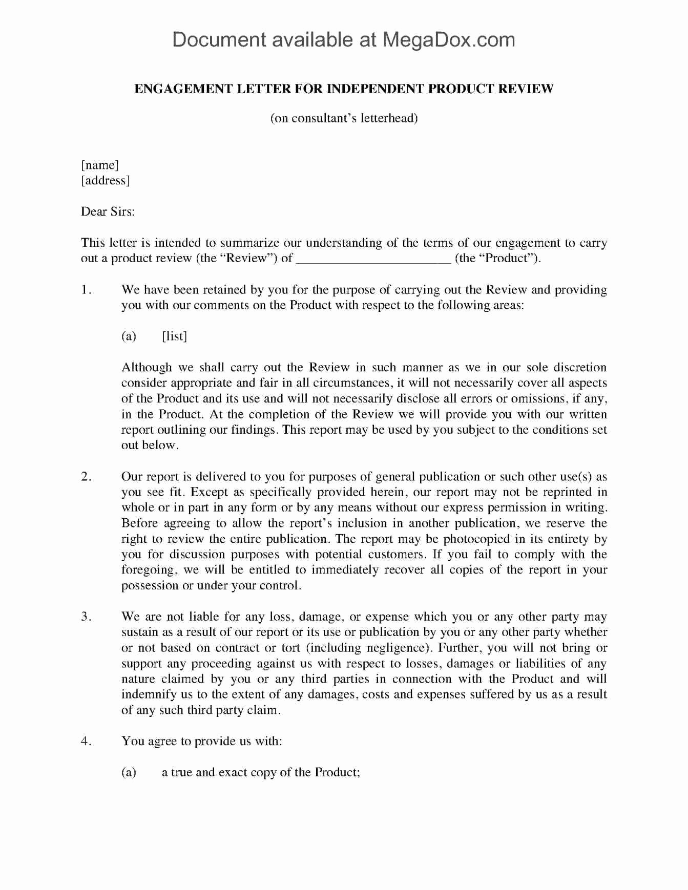 Bookkeeping Engagement Letter Template - 18 Sample Consulting Engagement Letters
