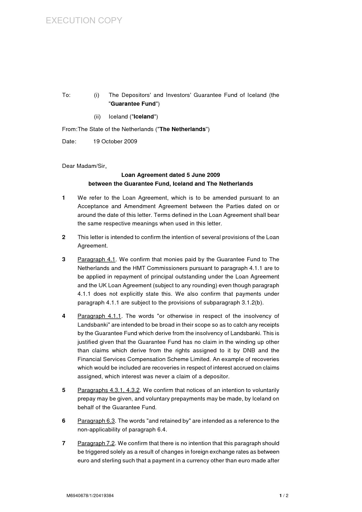 side letter agreement template example-loan agreement letter format personal sample equipment between two 9-q