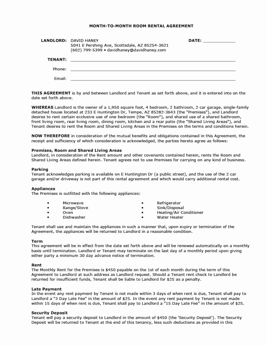 month to month lease termination letter template Collection-Lease Termination Letter From Landlord New 39 Simple Room Rental Agreement Templates Template Archive 6-m