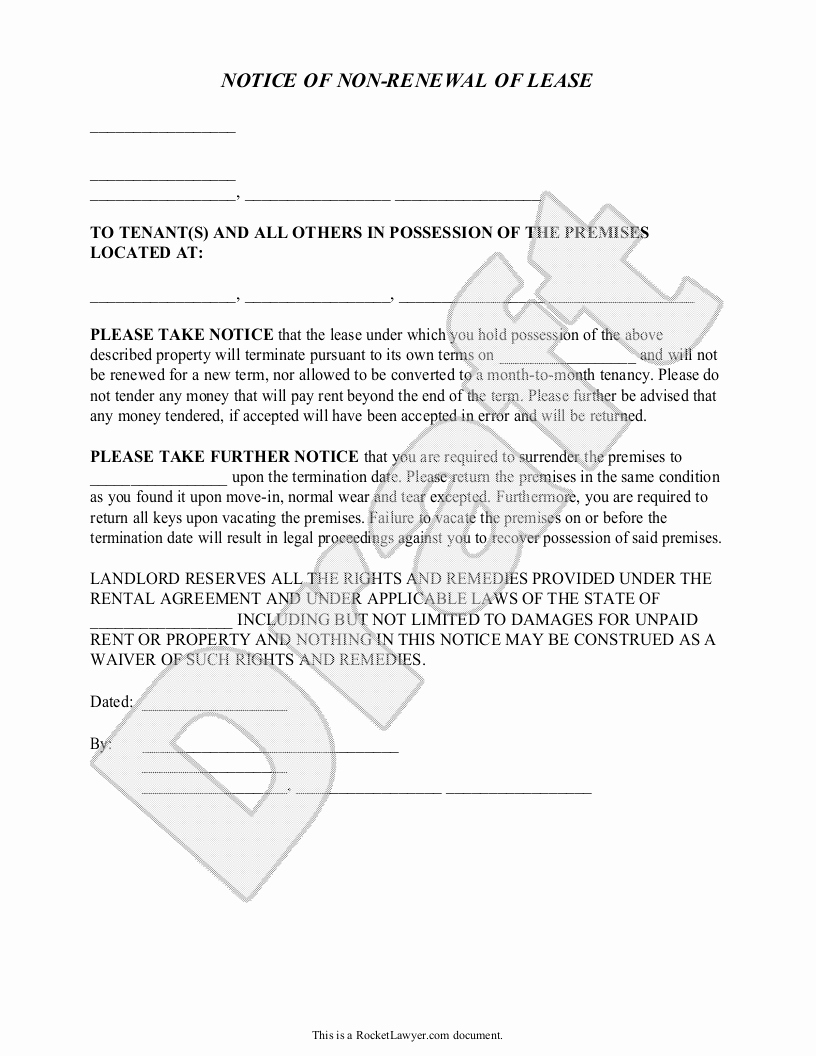 not renewing lease letter template Collection-Lease Termination Letter From Landlord Elegant Not Renewing Lease Letter Sample Samples 11-r