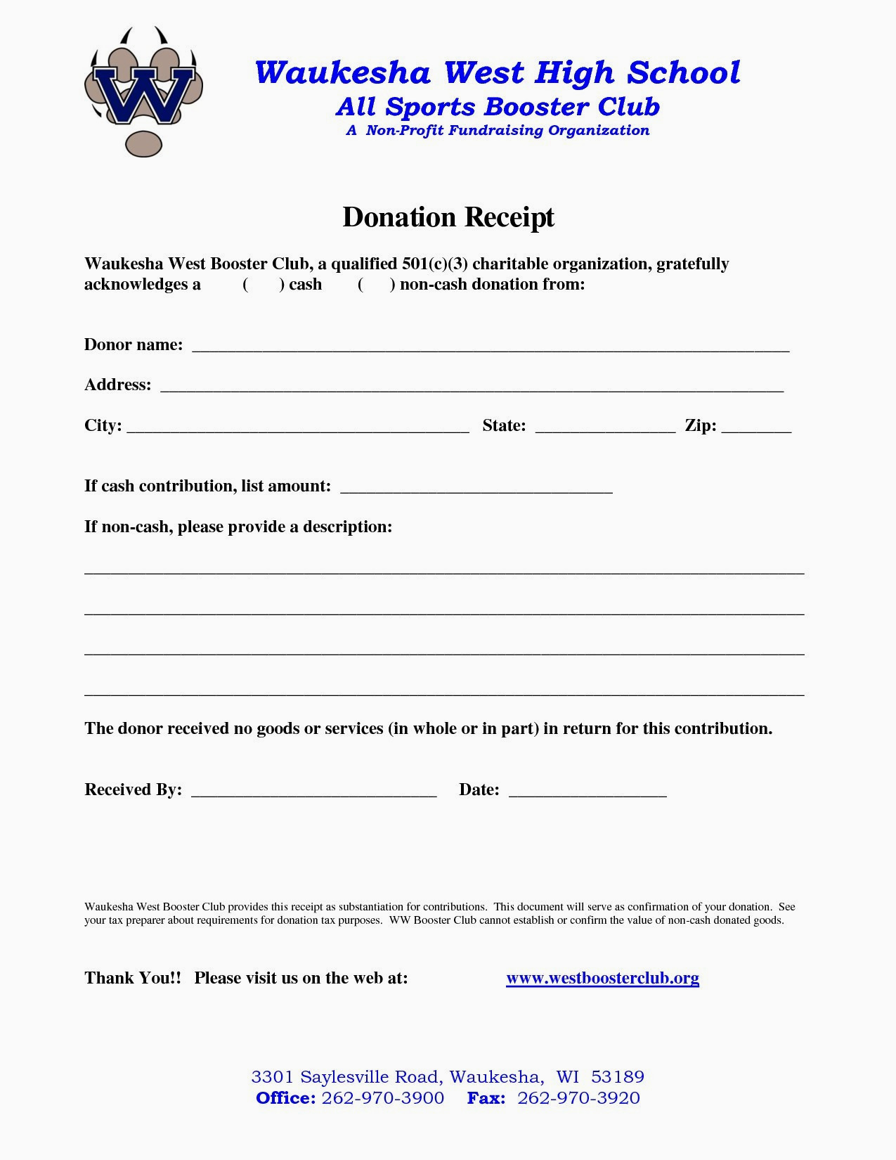 Non Profit Donation Letter Template - 20 New Non Profit Customizable Receipt Template