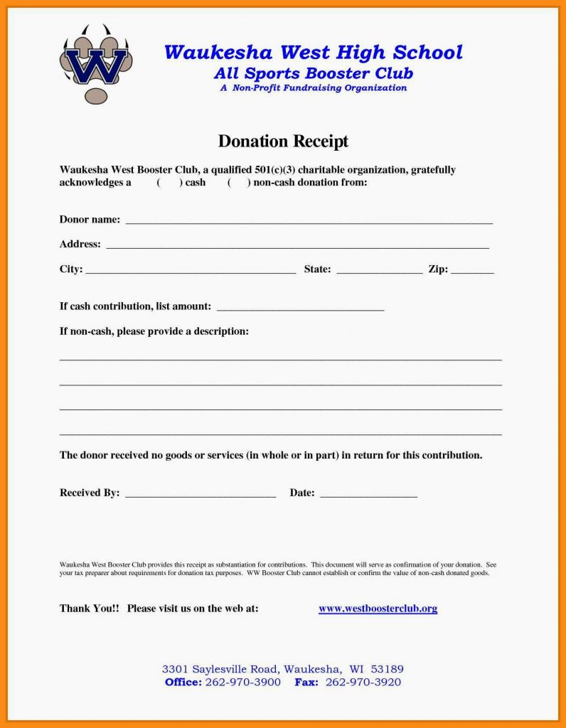 Donation Receipt Letter Template Word - 20 Useful Non Profit Receipt Template Word