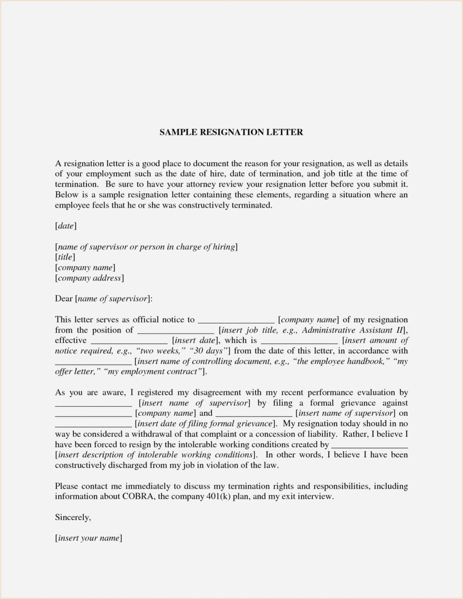 Cobra Letter Template - 21 Free Letters Resignation Samples
