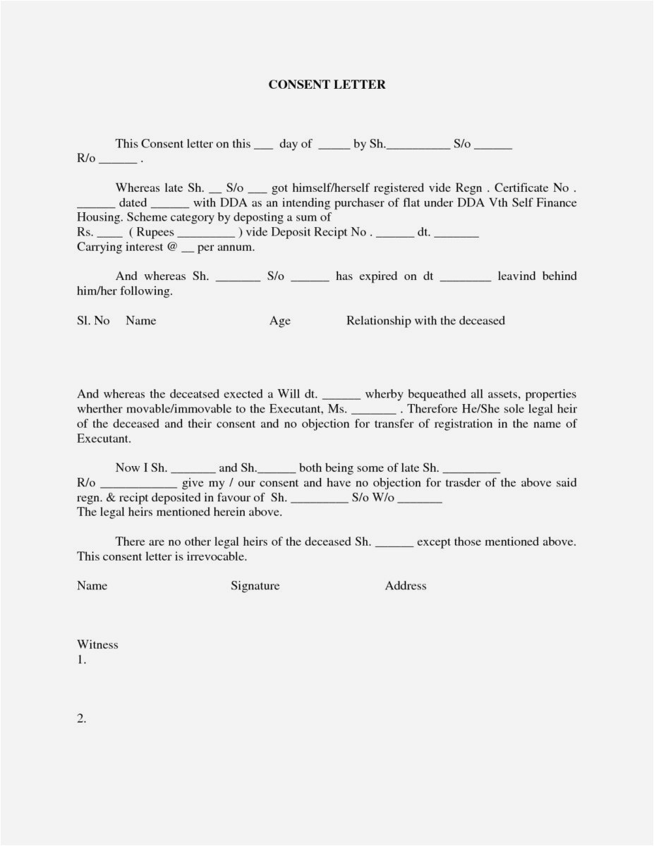 Letter Of Permission to Travel with Grandchildren Template - 25 New Letter Consent format