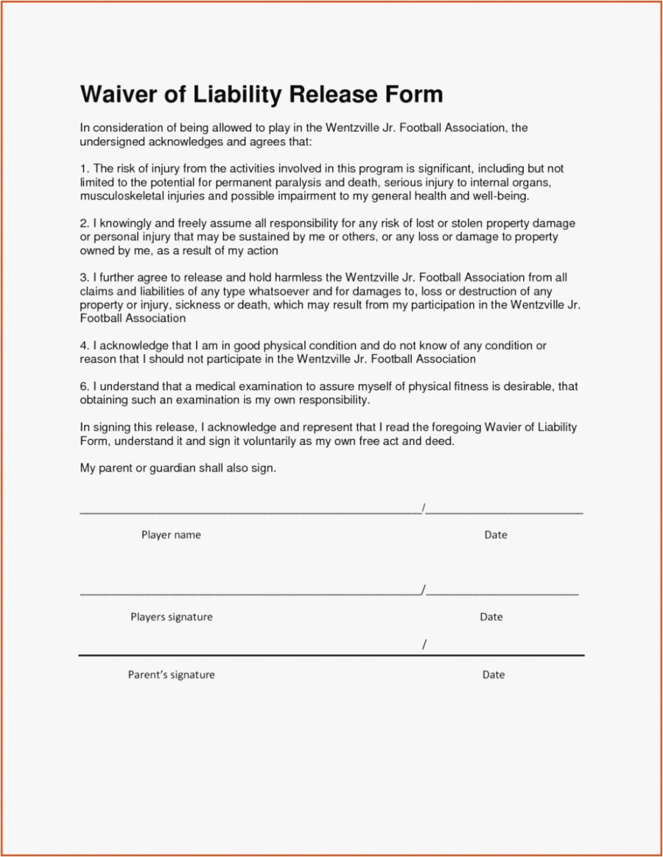 Release Of Liability Letter Template - 25 Release Template Professional