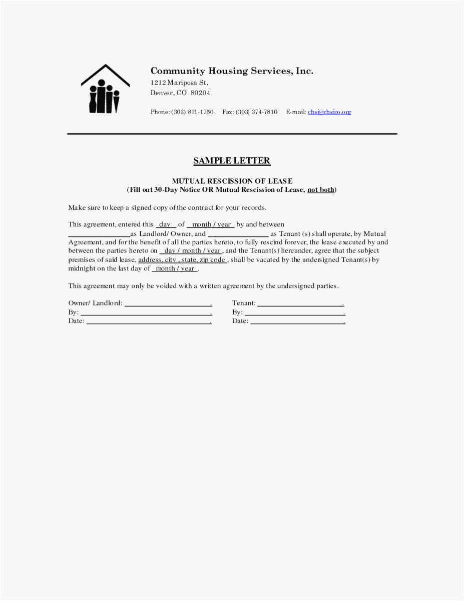 30 Day Notice to Vacate Letter to Tenant Template - 27 30 Day Notice to Vacate Template Picture