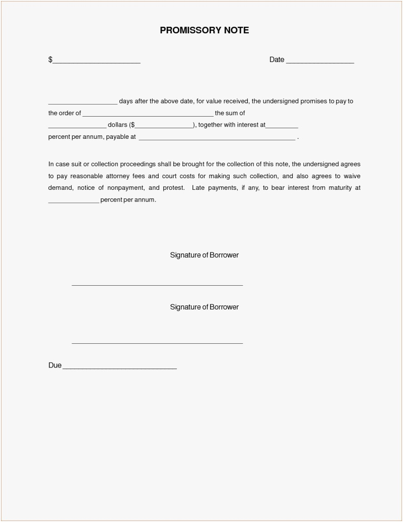 Demand Letter Promissory Note Template - 27 Free Promissory Note Template Word