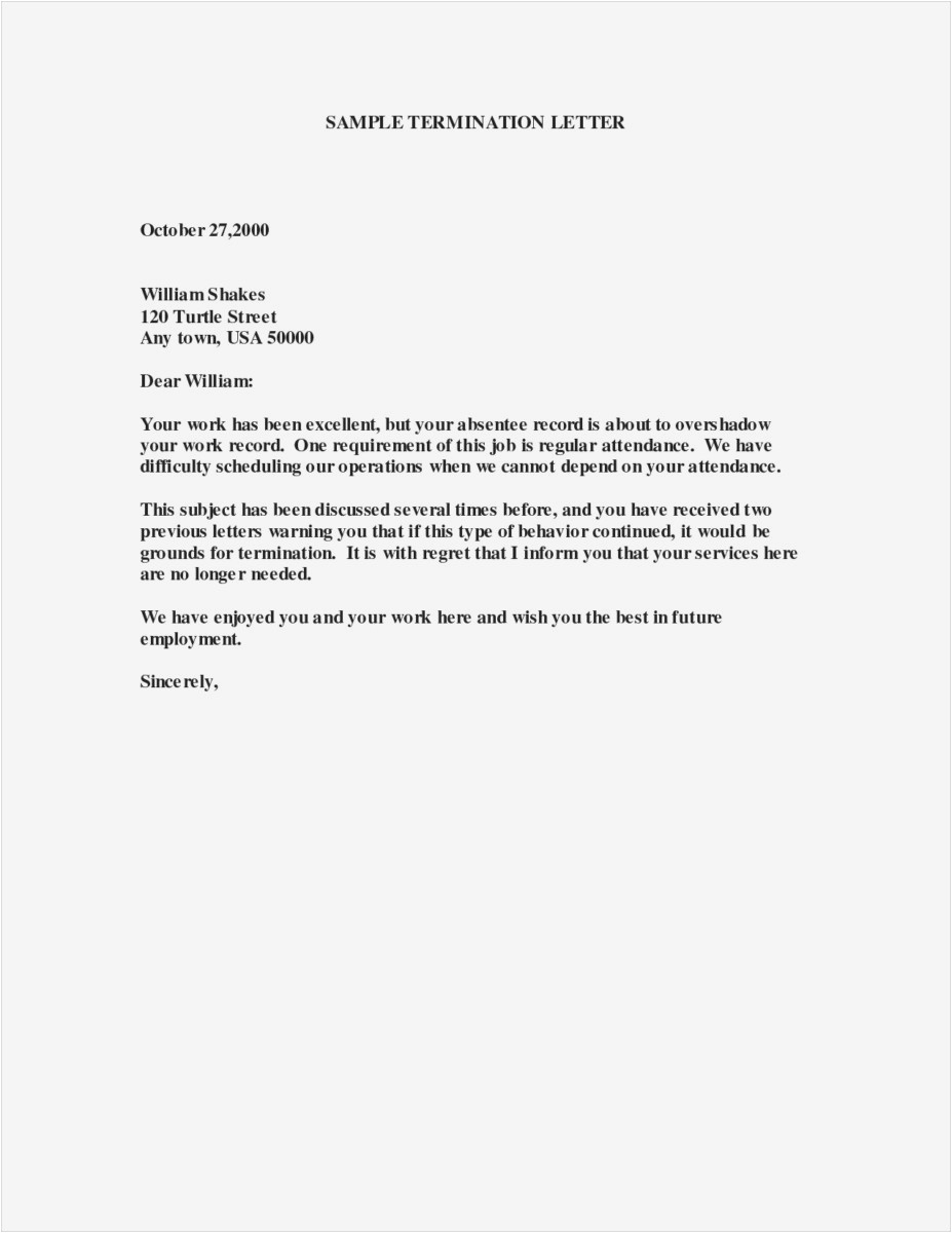 Dismissal Letter Template - 28 Separation Notice Template Free Download
