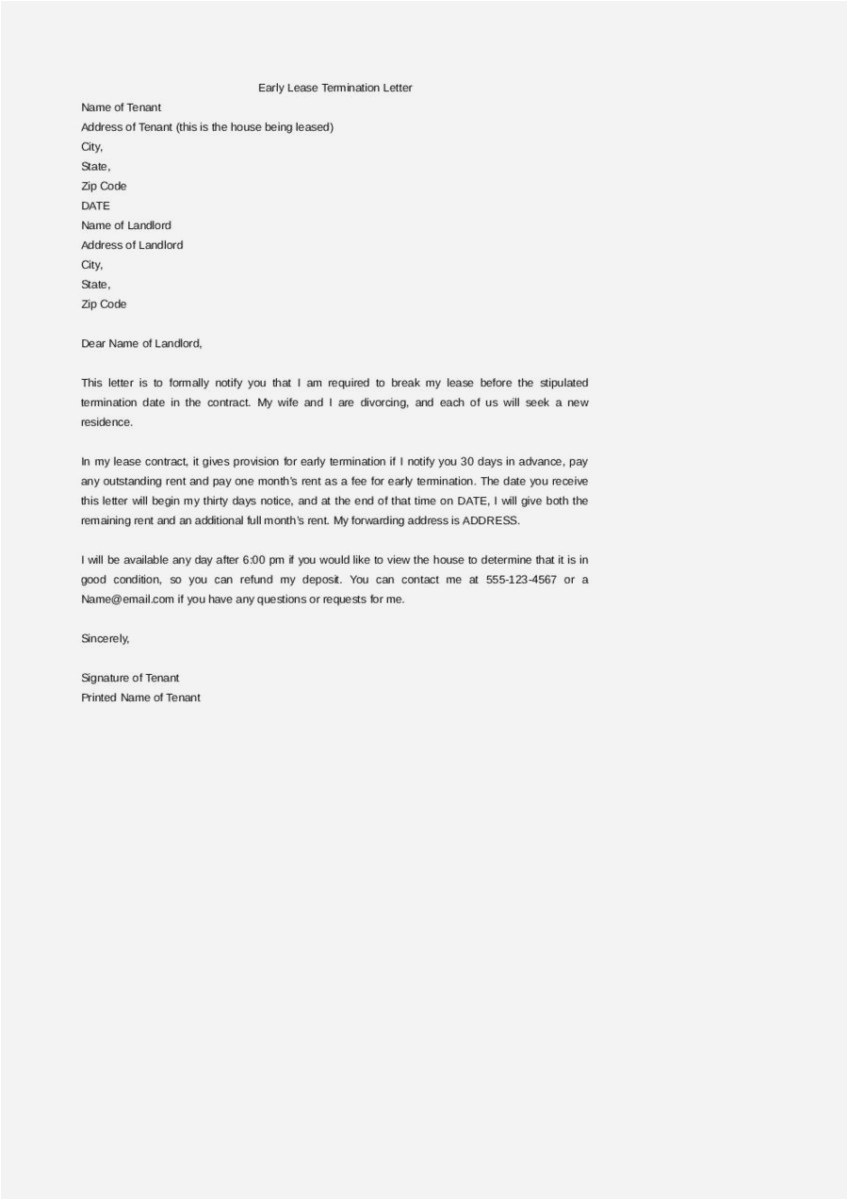 Breaking Lease Agreement Letter Template - 29 Free Letter Authority