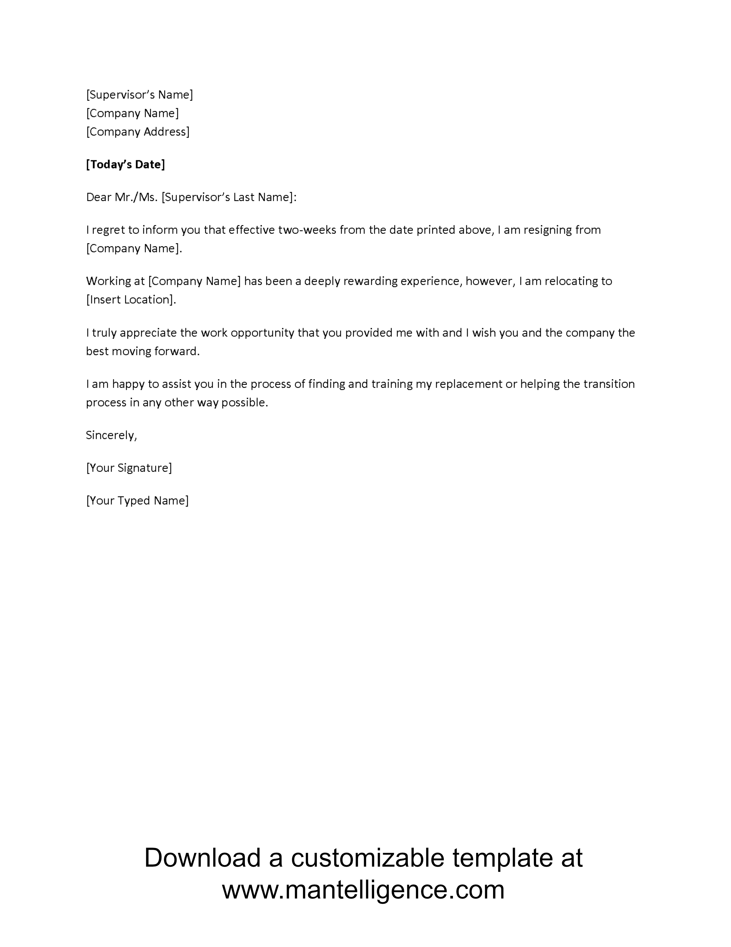 Long Term Missionary Support Letter Template - 3 Highly Professional Two Weeks Notice Letter Templates