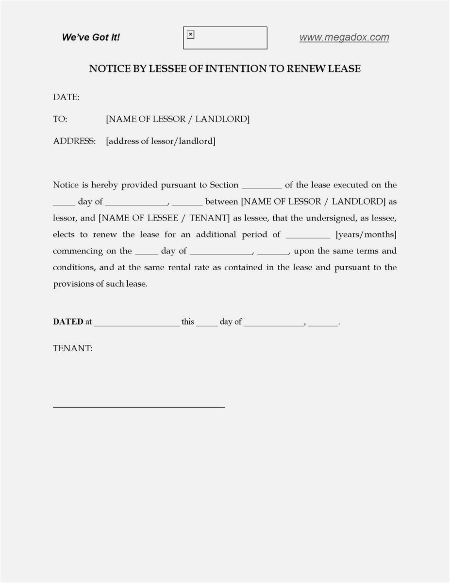 Lease Renewal Reminder Letter Template - 30 Free Lease Renewal Letter Example