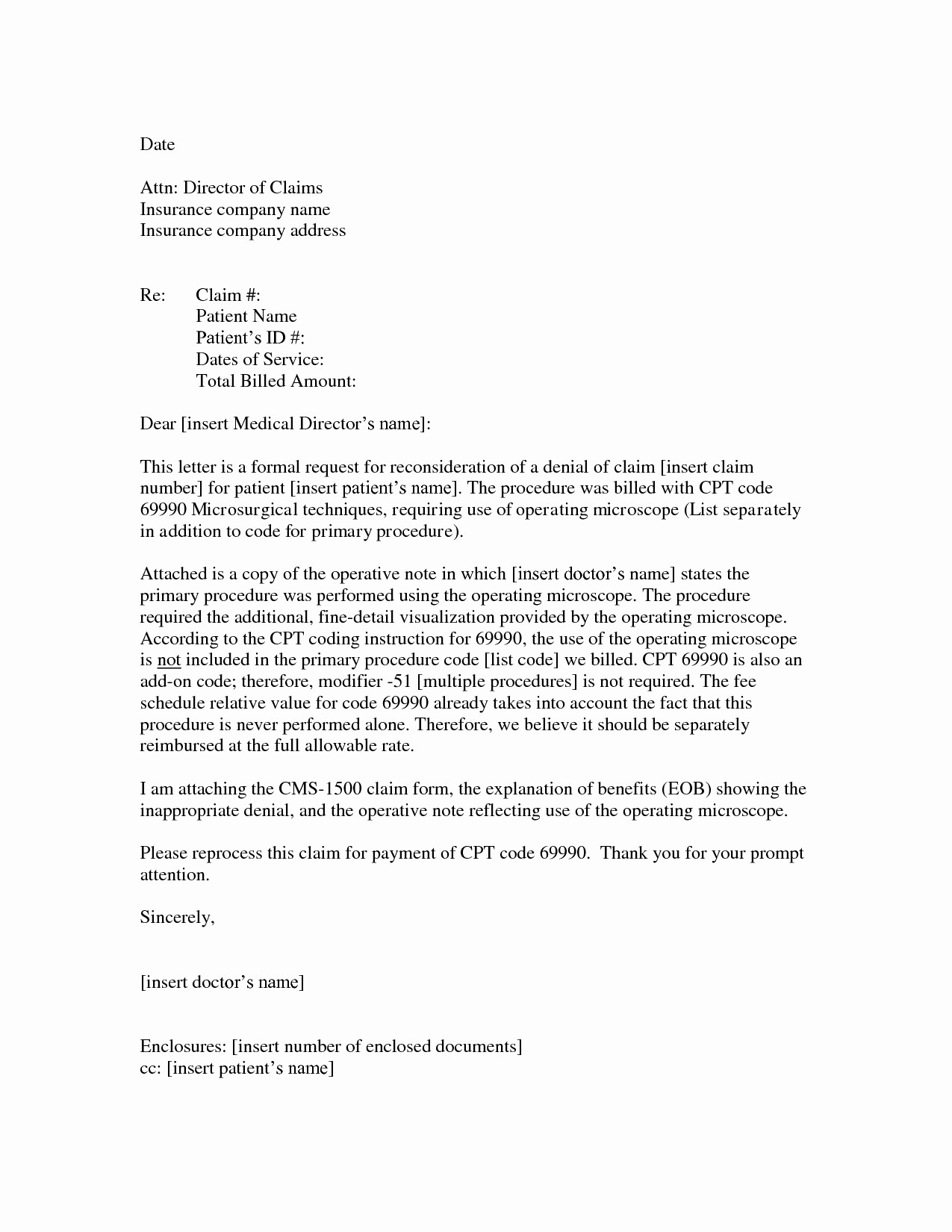 Claim Denial Letter Template Examples | Letter Template ...