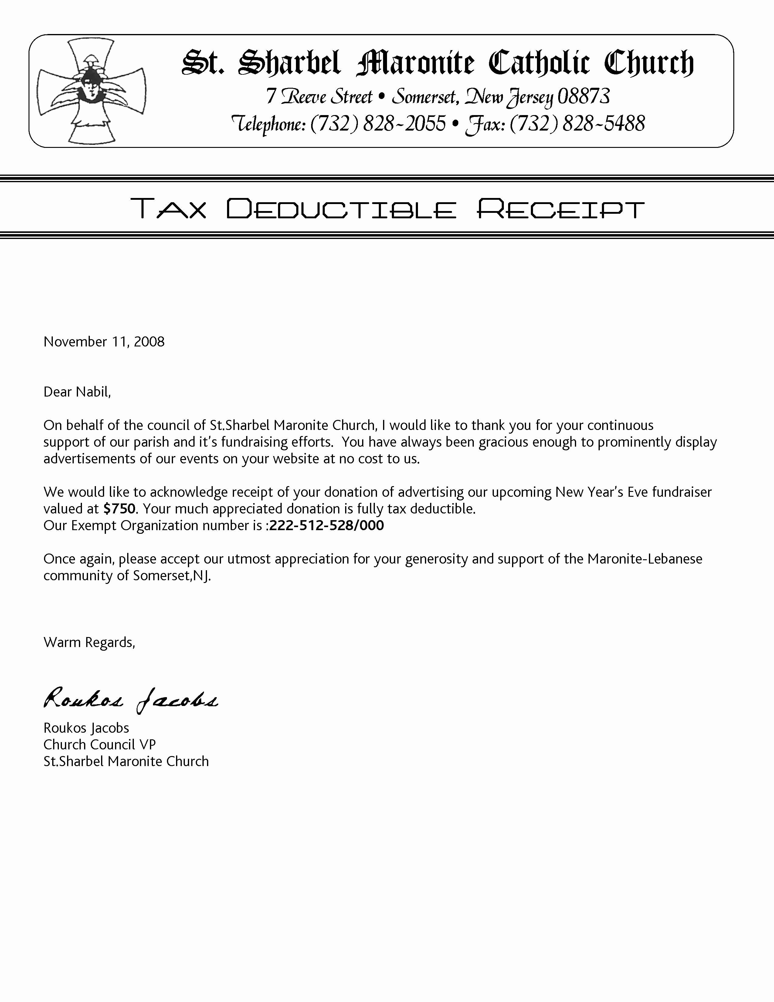 church donation letter for tax purposes template Collection-Tax Deductible Donation form Template Best Sample Donation Receipt Letter for Tax Purposes Manqal Hellenes 20-j