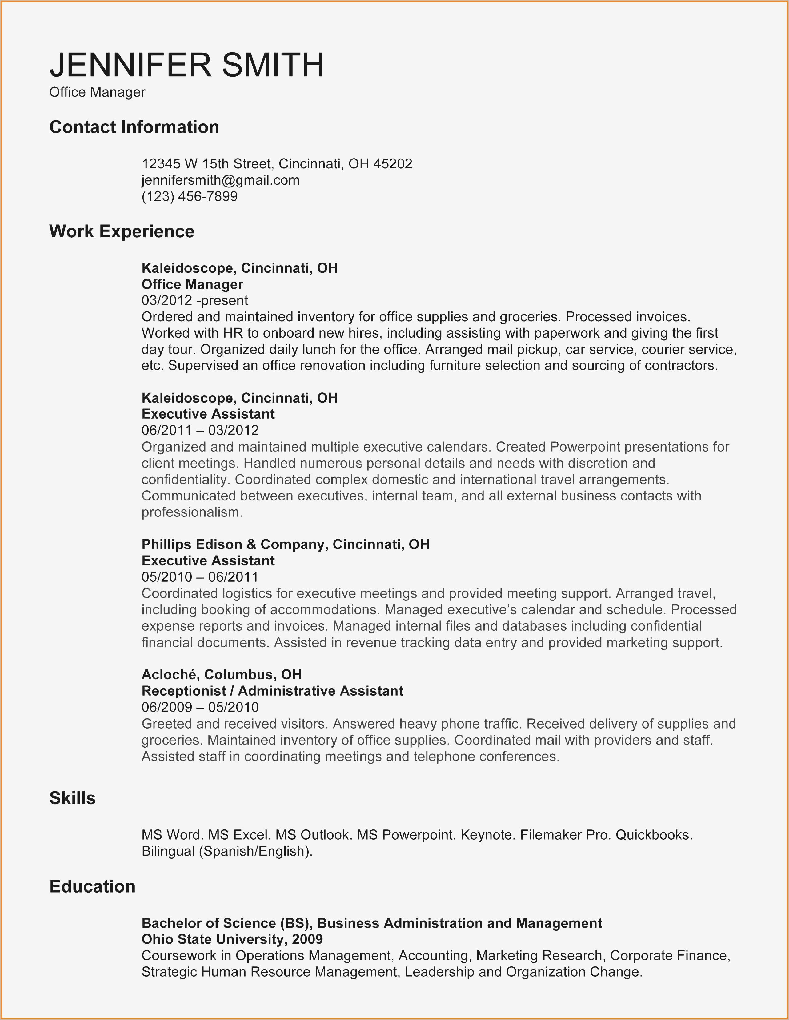 609 Letter Template Pdf - 609 Letter Template Fresh Administrative assistant Resume Templates