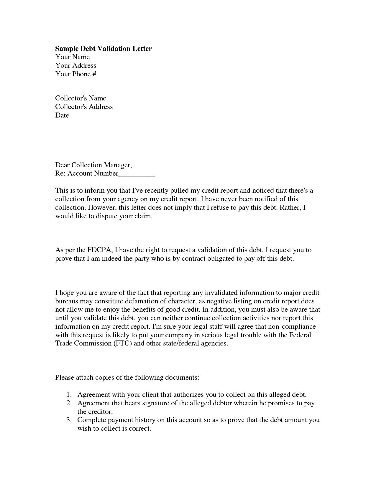 Creditor Cease and Desist Letter Template - 7 Awesome Dispute Letter to Collection Agency