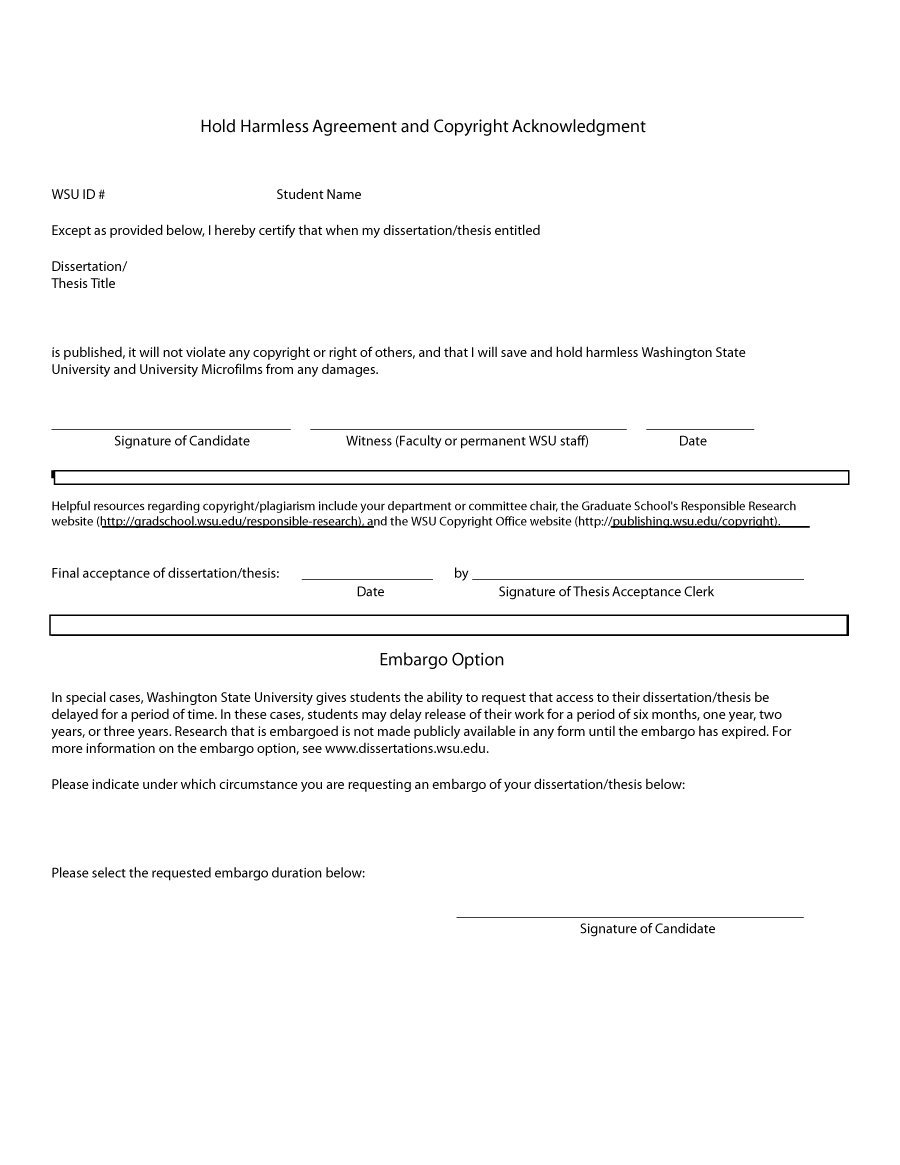 Hold Harmless Letter Template - Agreement Letter Template – Cool Green Jobs