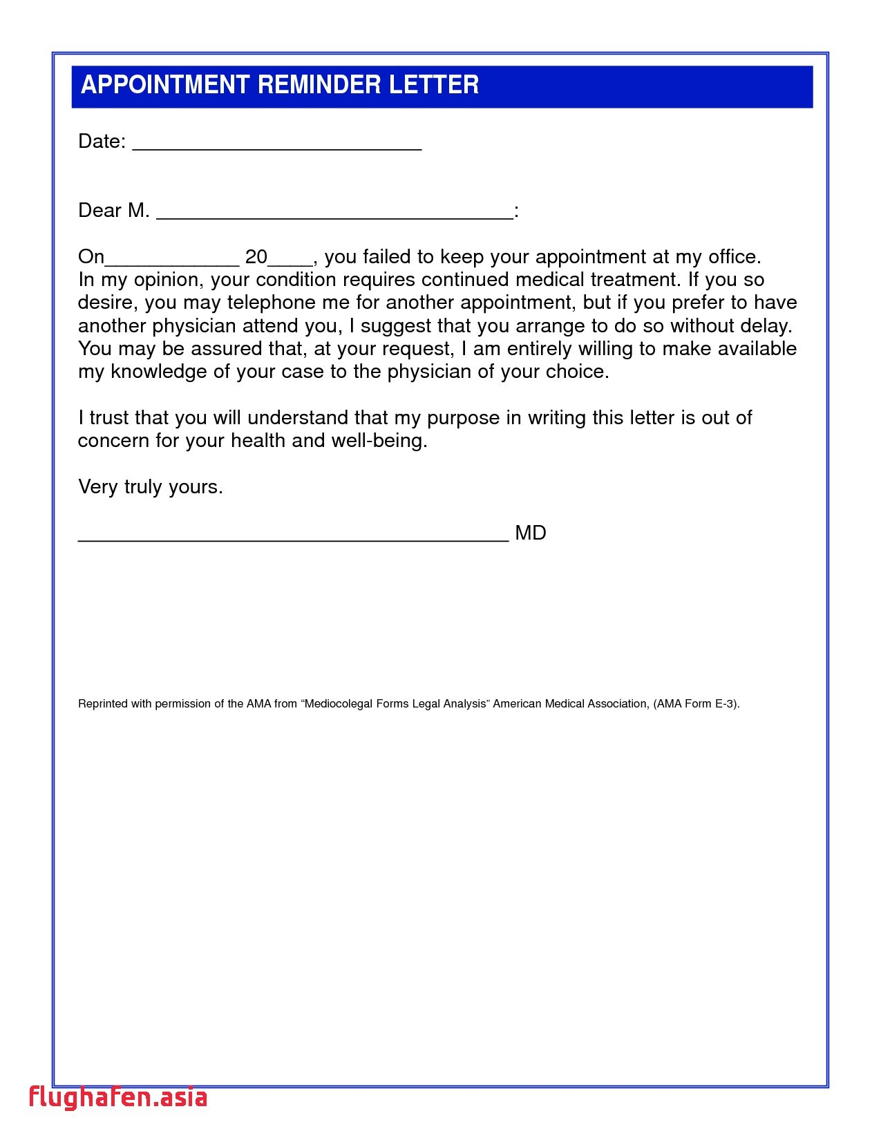 Follow Up Appointment Template