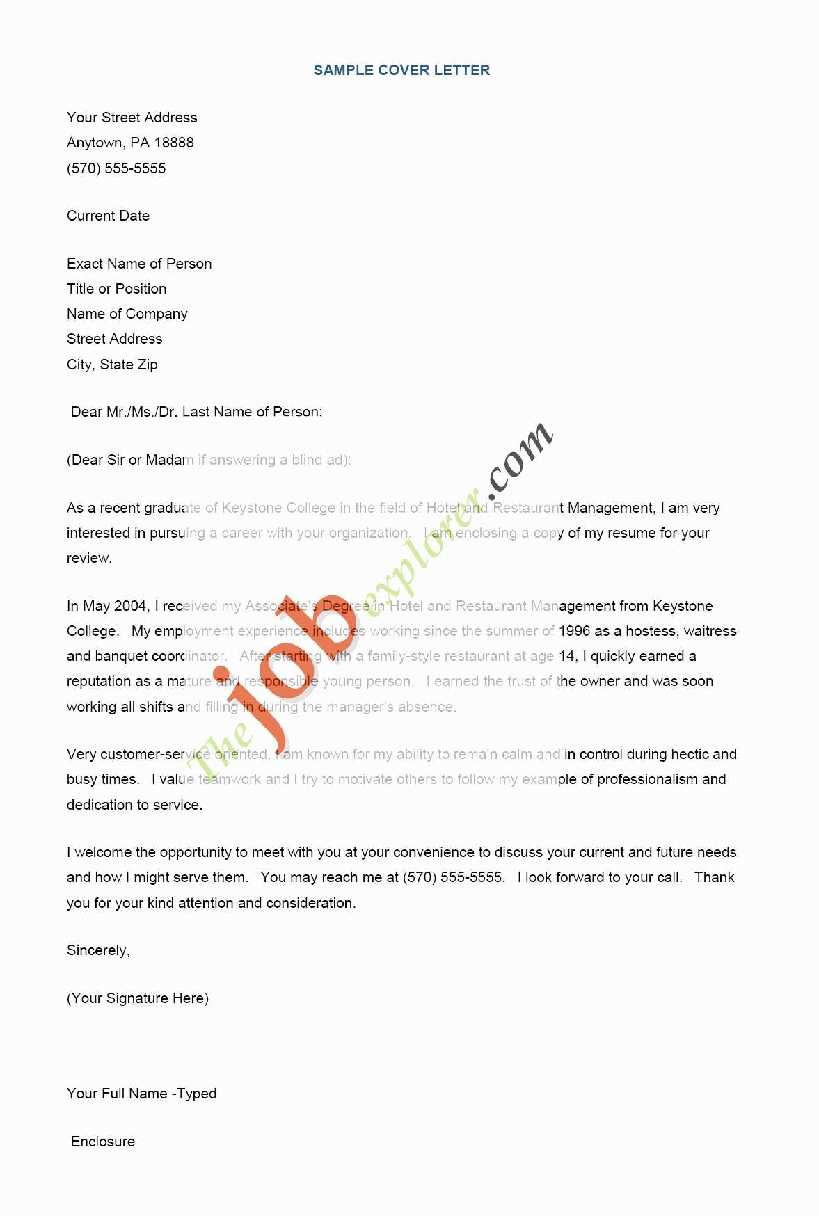 Free Template for A Cover Letter for A Resume - Awesome Free Cover Letter Templates