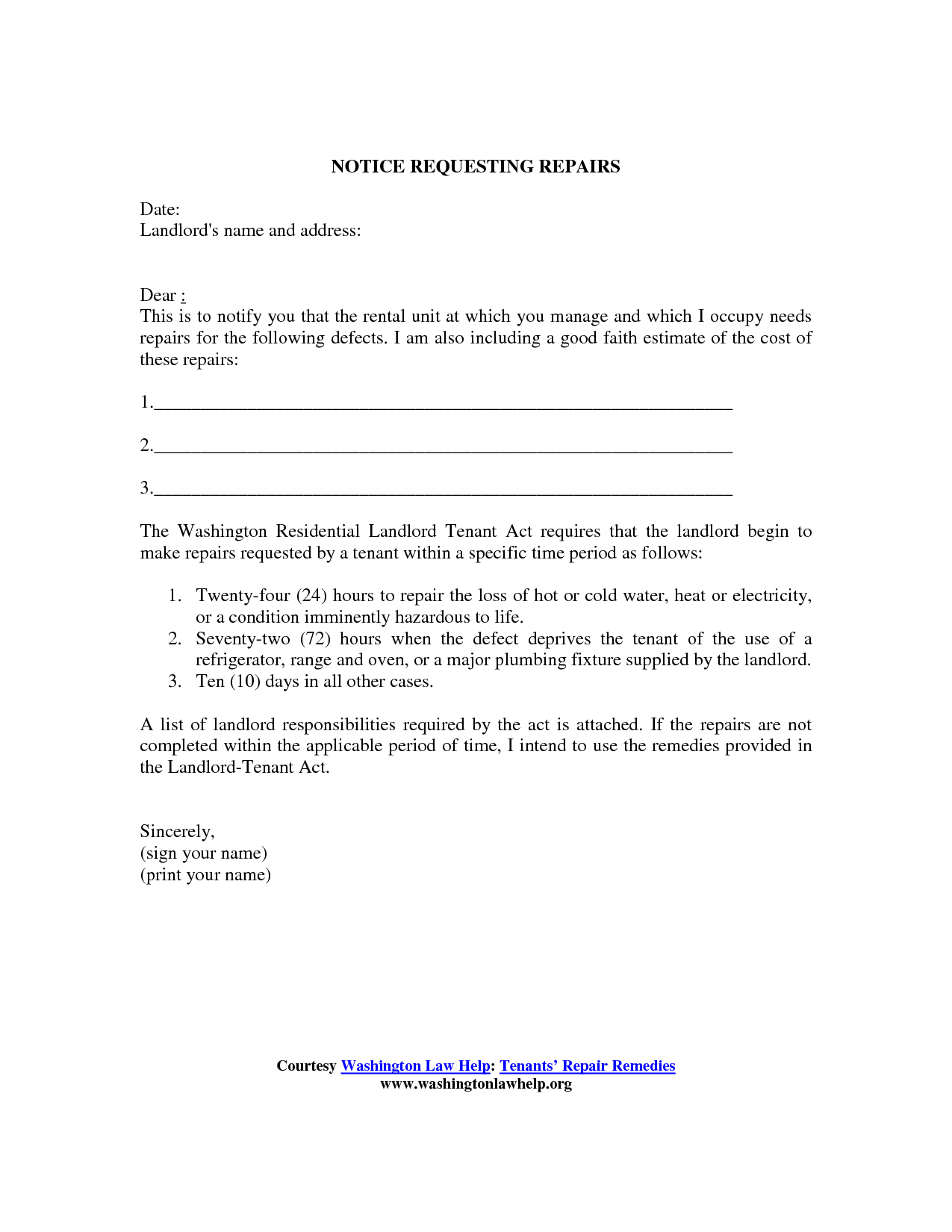 Tenant Warning Letter Template - Best S Tenant Notice Letter for Repairs Inspection Intent to