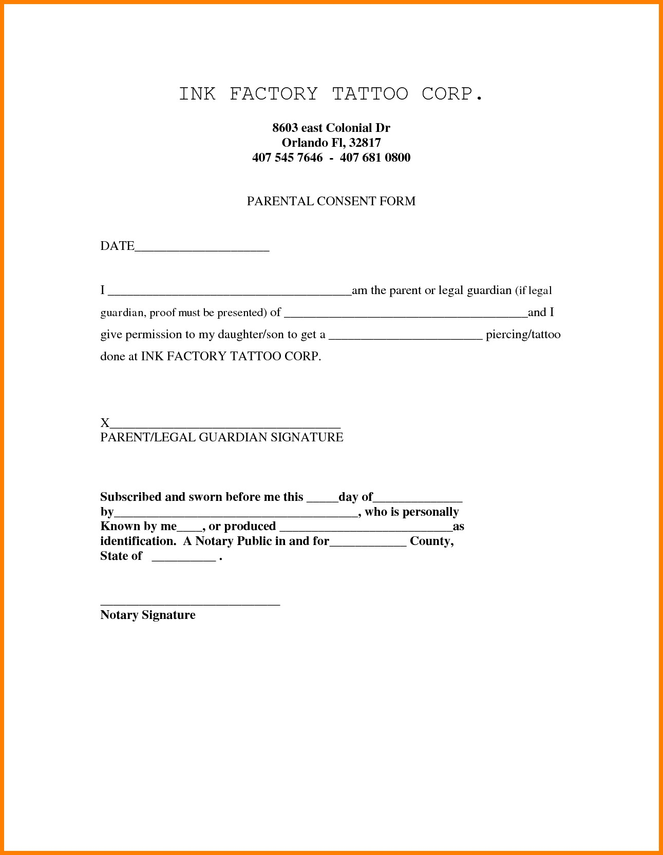 notarized letter of guardianship samples