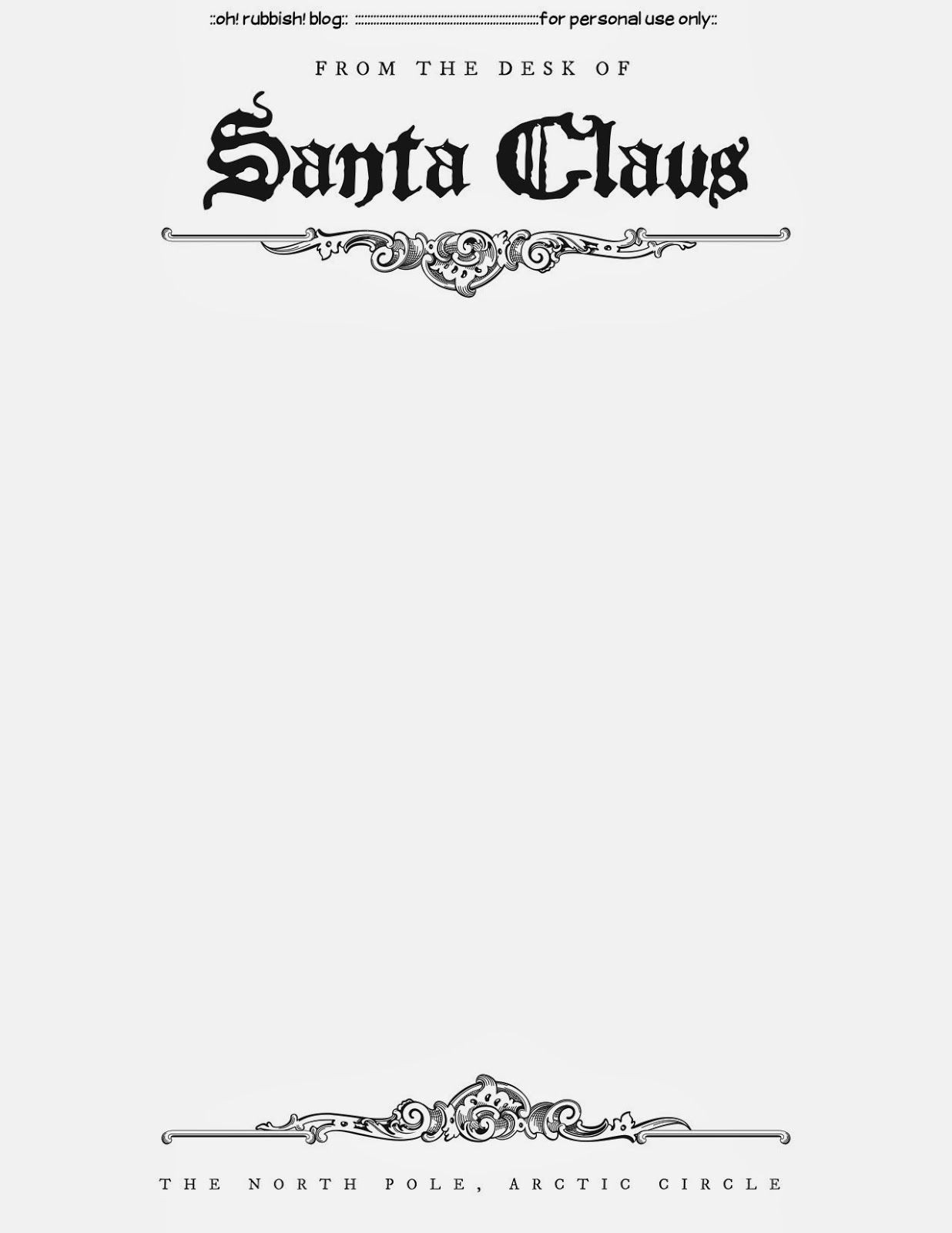 Free Printable Letter From Santa Template Word - Blank Letter From Santa Template Acurnamedia
