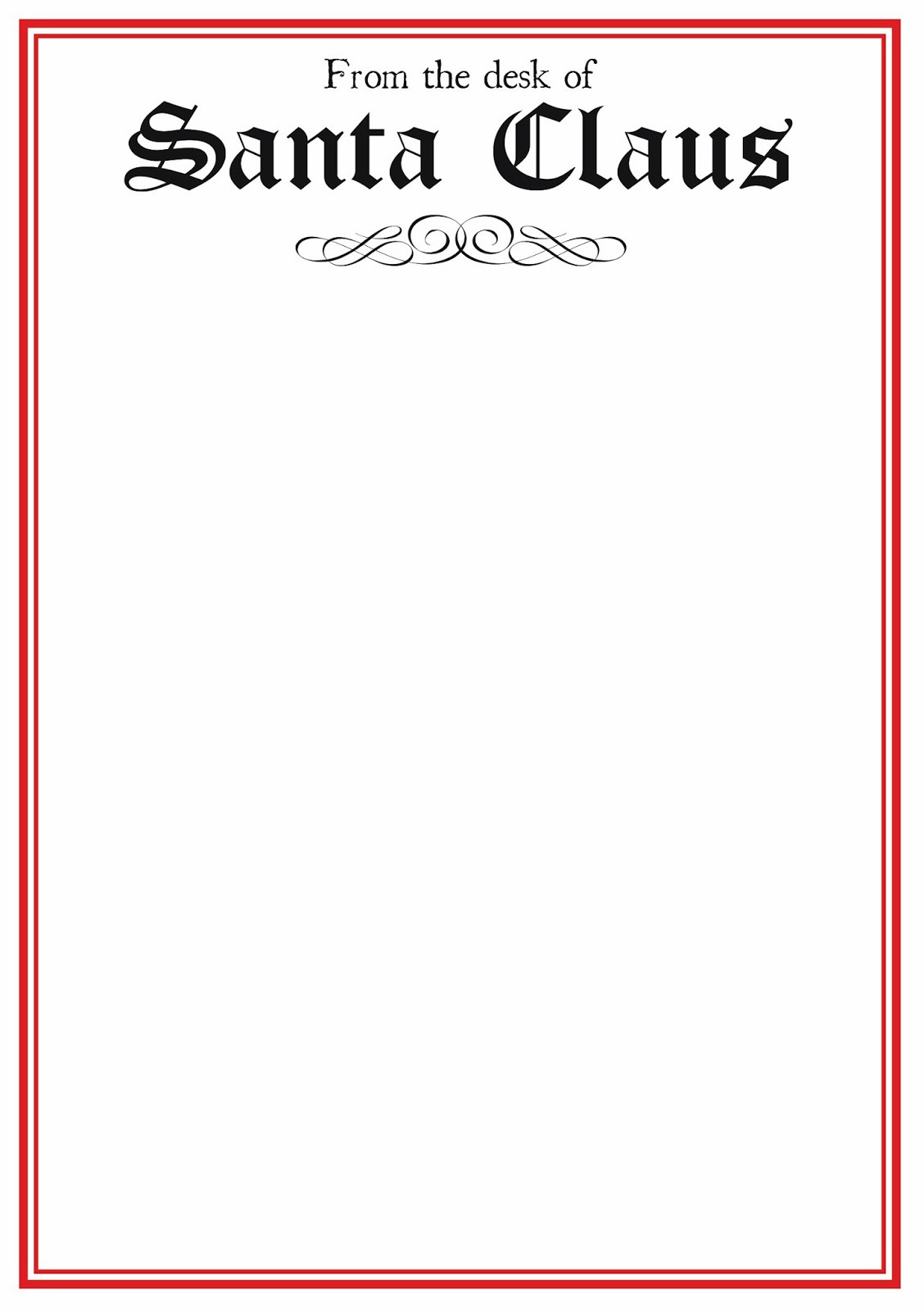 Blank Letter From Santa Template Baeti