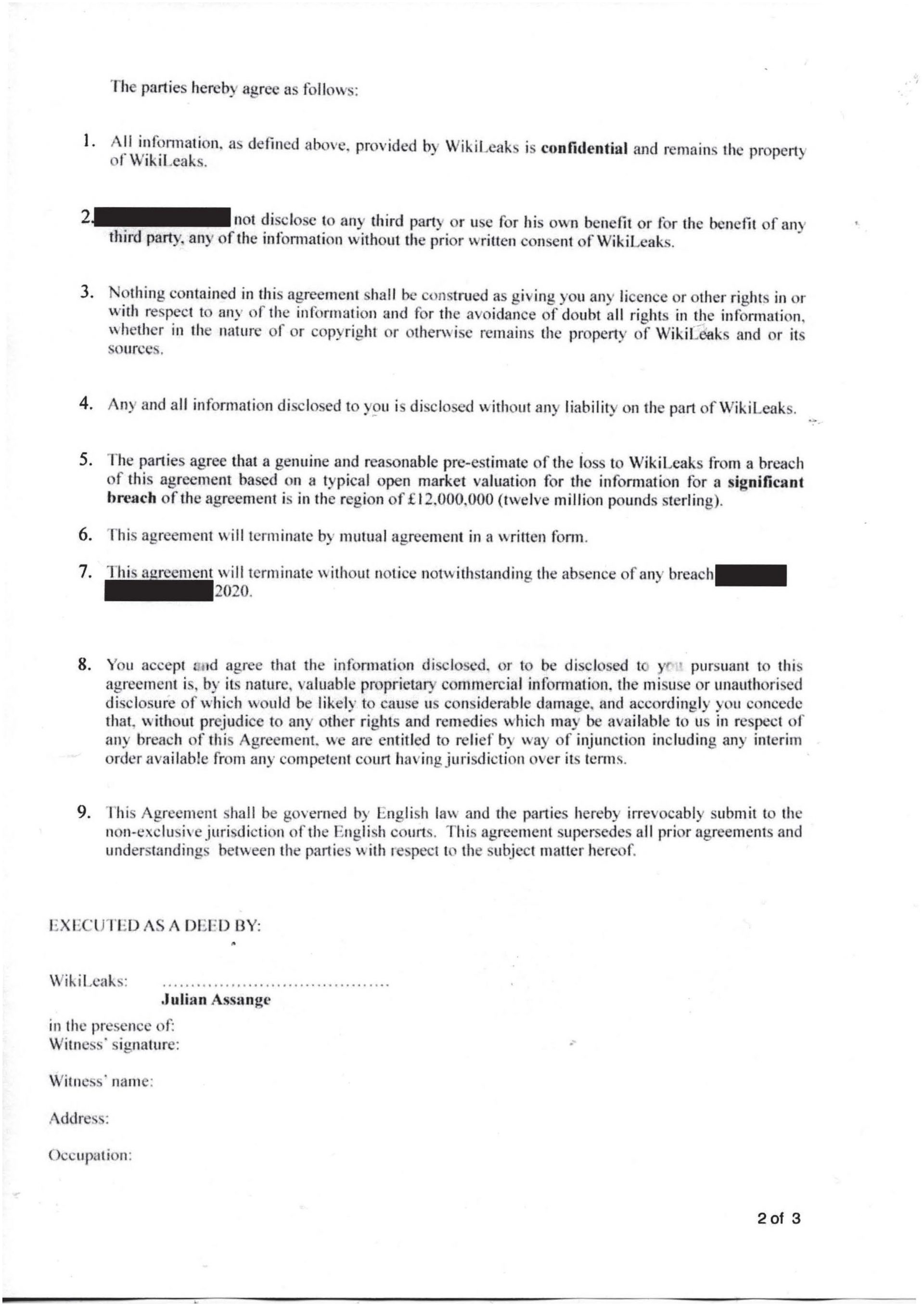 Disclosure Letter Template - Breach Contract Letter
