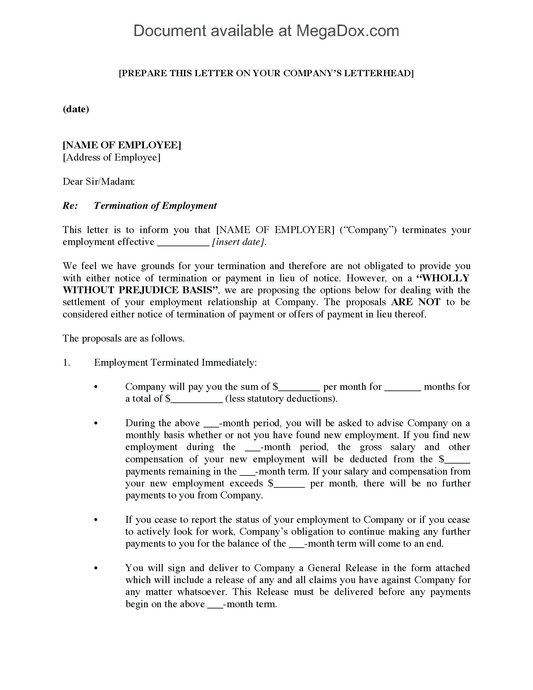letter of default on lease