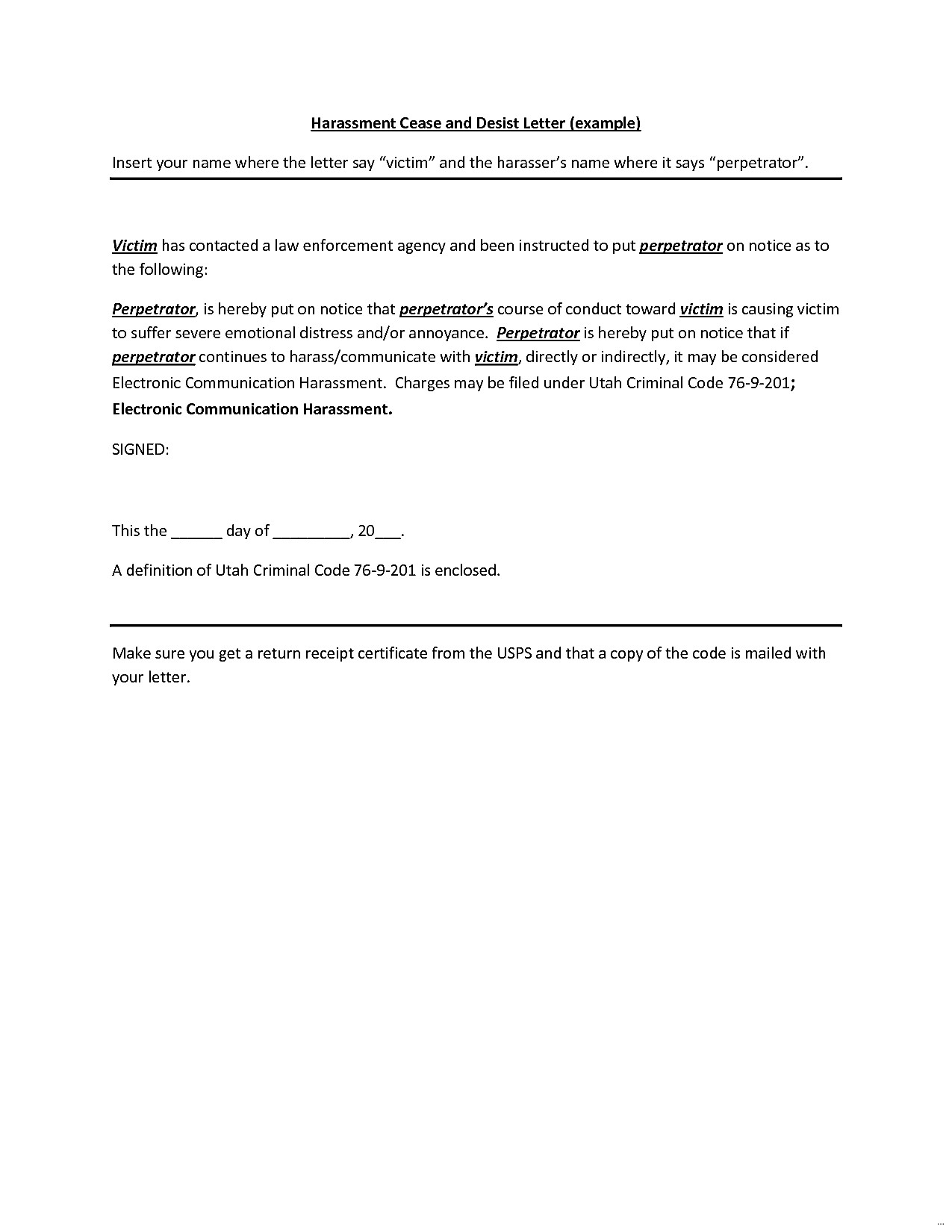 free cease and desist letter template for harassment example-Cease and Desist Letter Template Itn Gctu Magnificent Harassment Cease and Desist Letter Slander 13-s