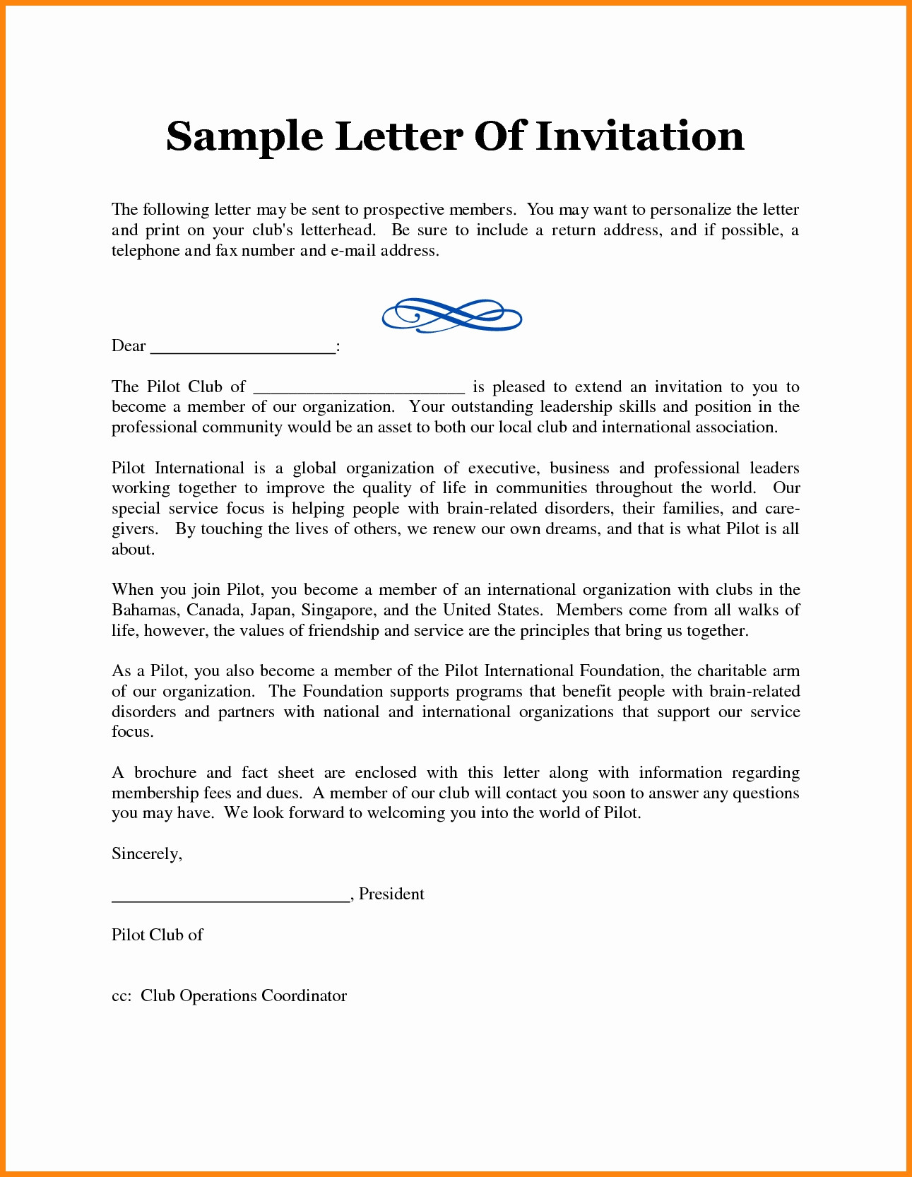 Party Invitation Letter