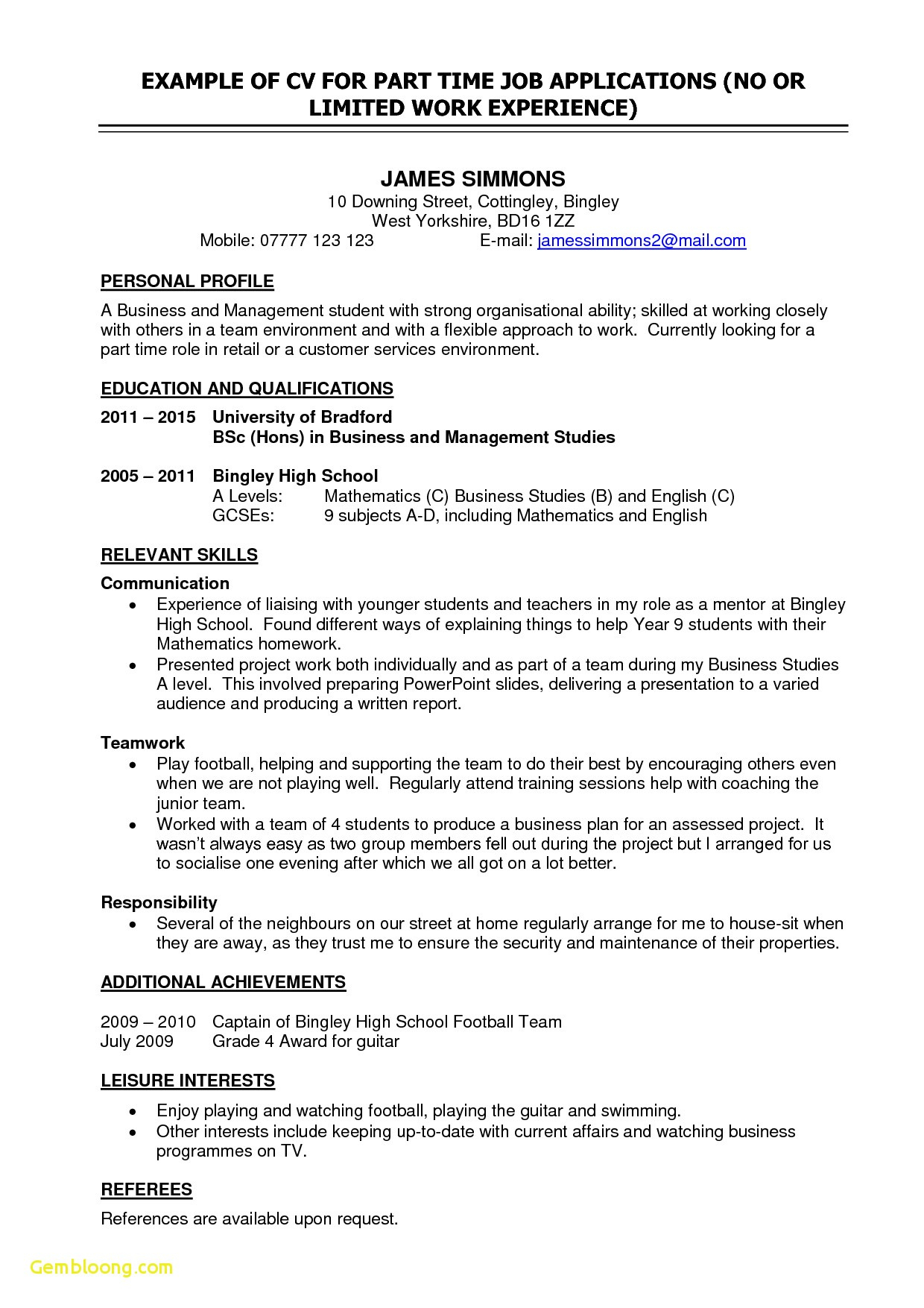 Part Time Job Offer Letter Template - College Resume Templates Resume Outline Examples Unique Od