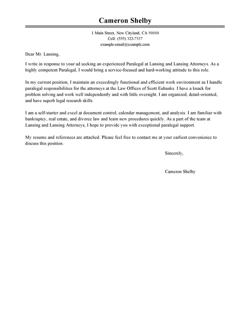 paralegal cover letter template example-cover letter attorney position 12-a