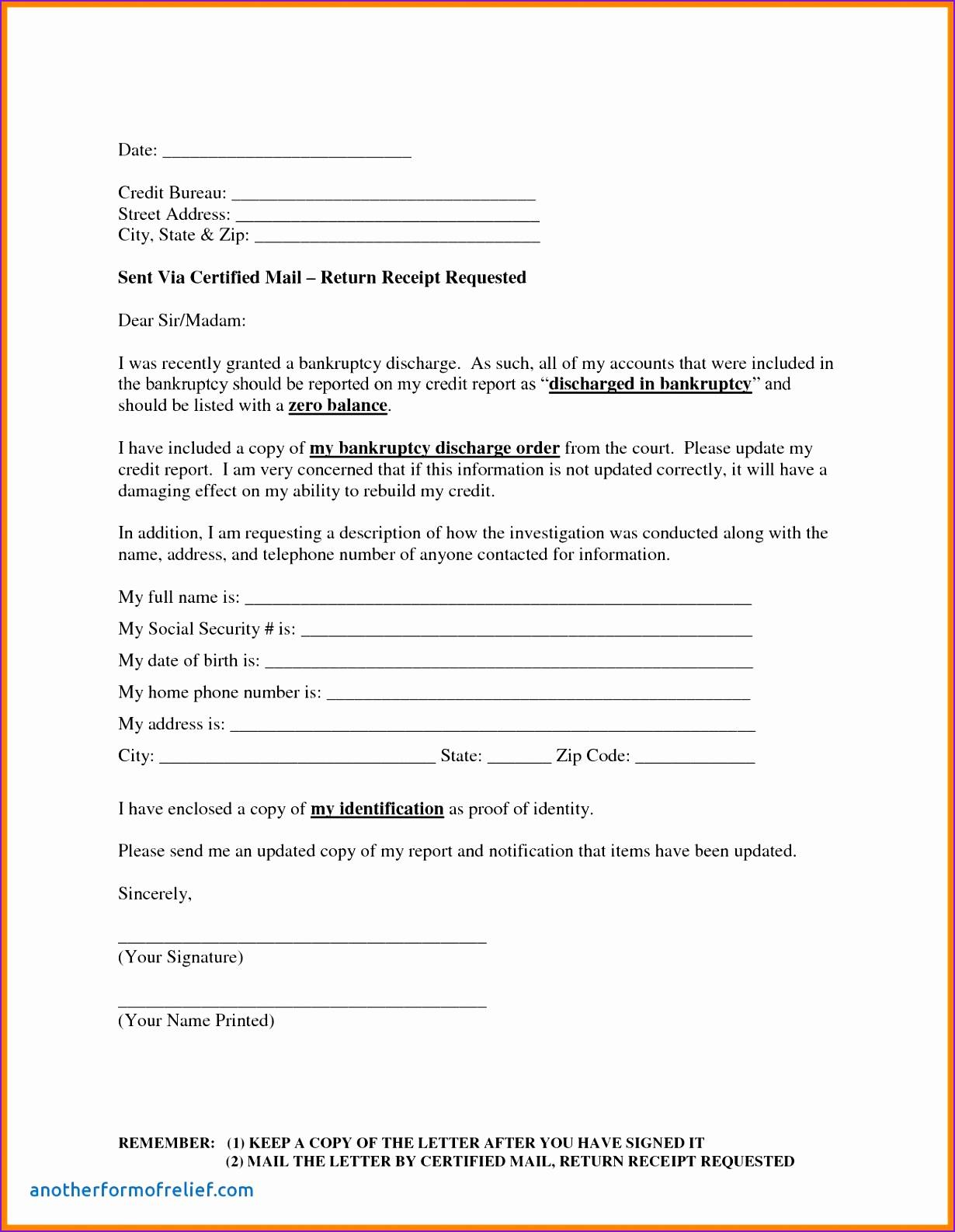 Dispute Letter to Credit Bureau Template - Credit Report Dispute Letter Template Luxury 15 Best the Best Way to