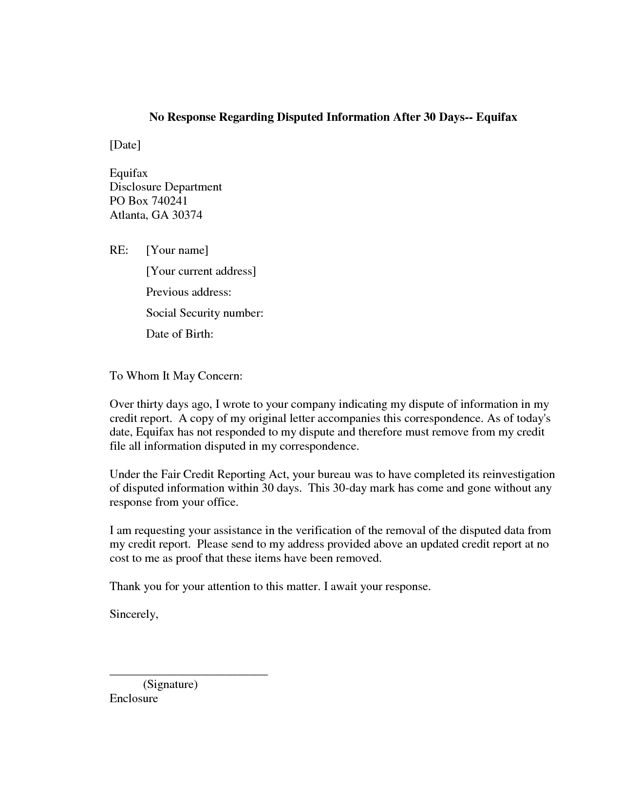 Car Repossession Dispute Letter Template - Credit Report Template Credit Report Dispute Letter Template Credit