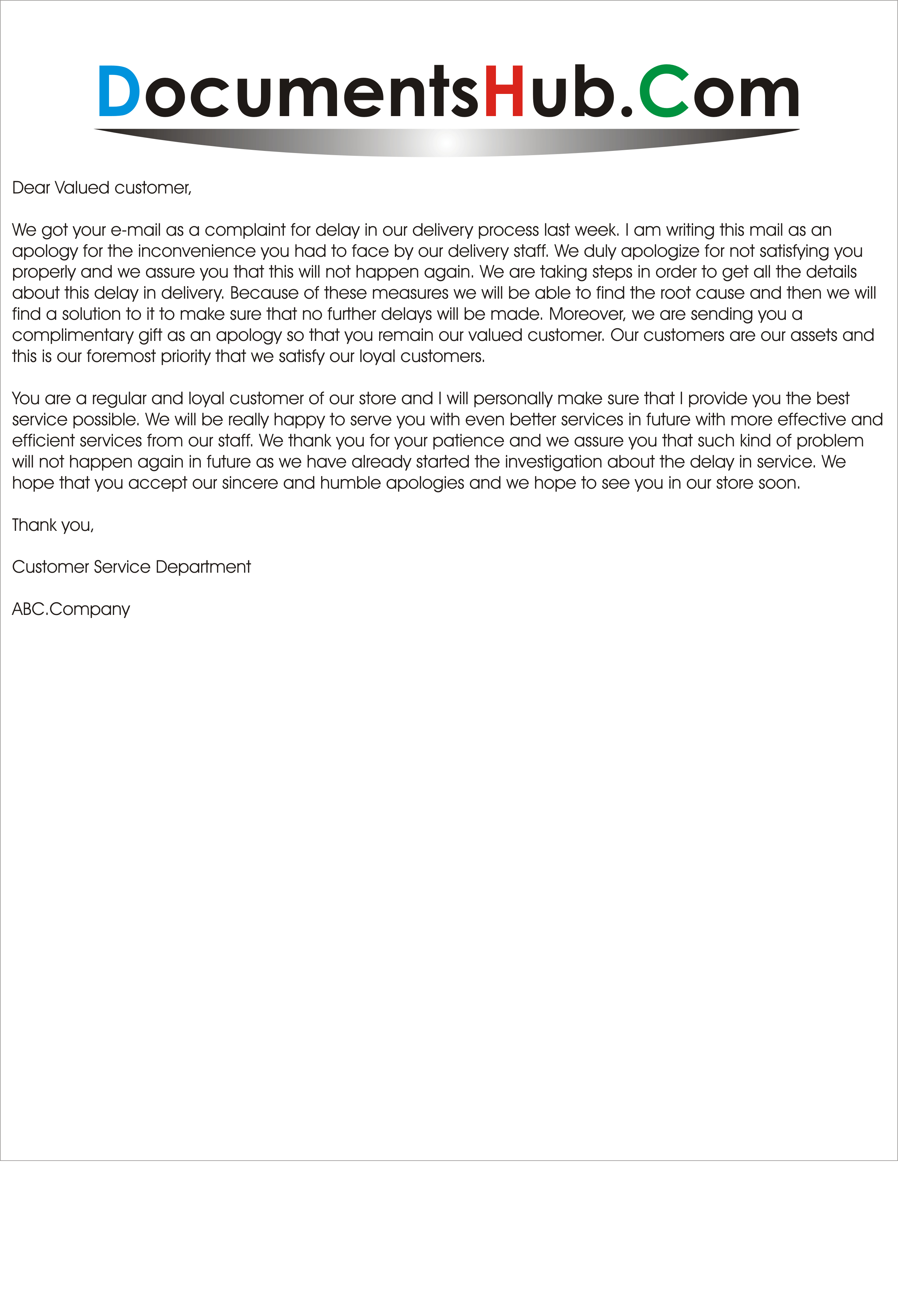 Late Rent Letter Template - Delay Letter Samples Acurnamedia