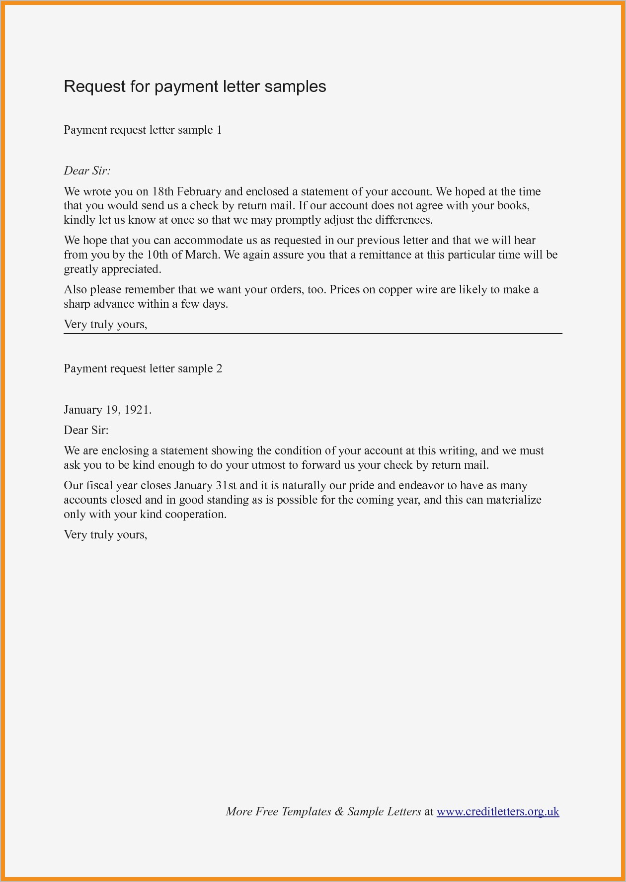 Outstanding Payment Letter Template Collection - Letter Template Collection