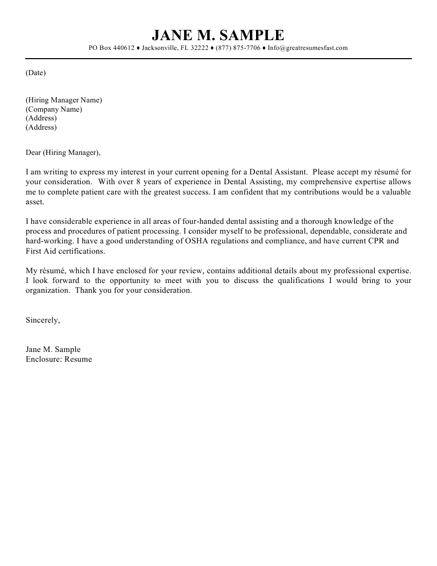 Dental assistant Cover Letter Template - Dental Cover Letters Acurnamedia