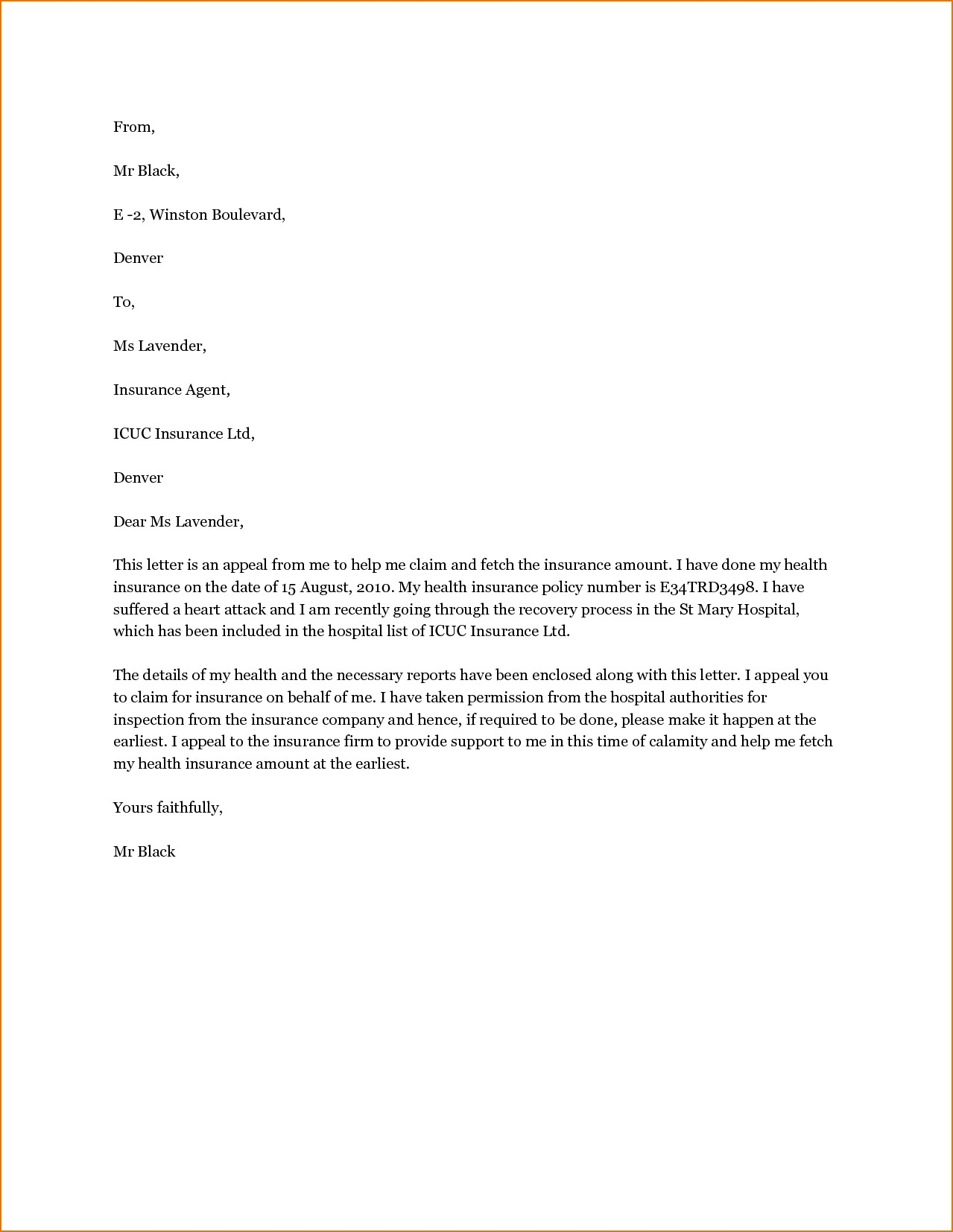 Disability Insurance Appeal Letter Template - Disability Appeal Letter format Best How Write A Disability Letter 5