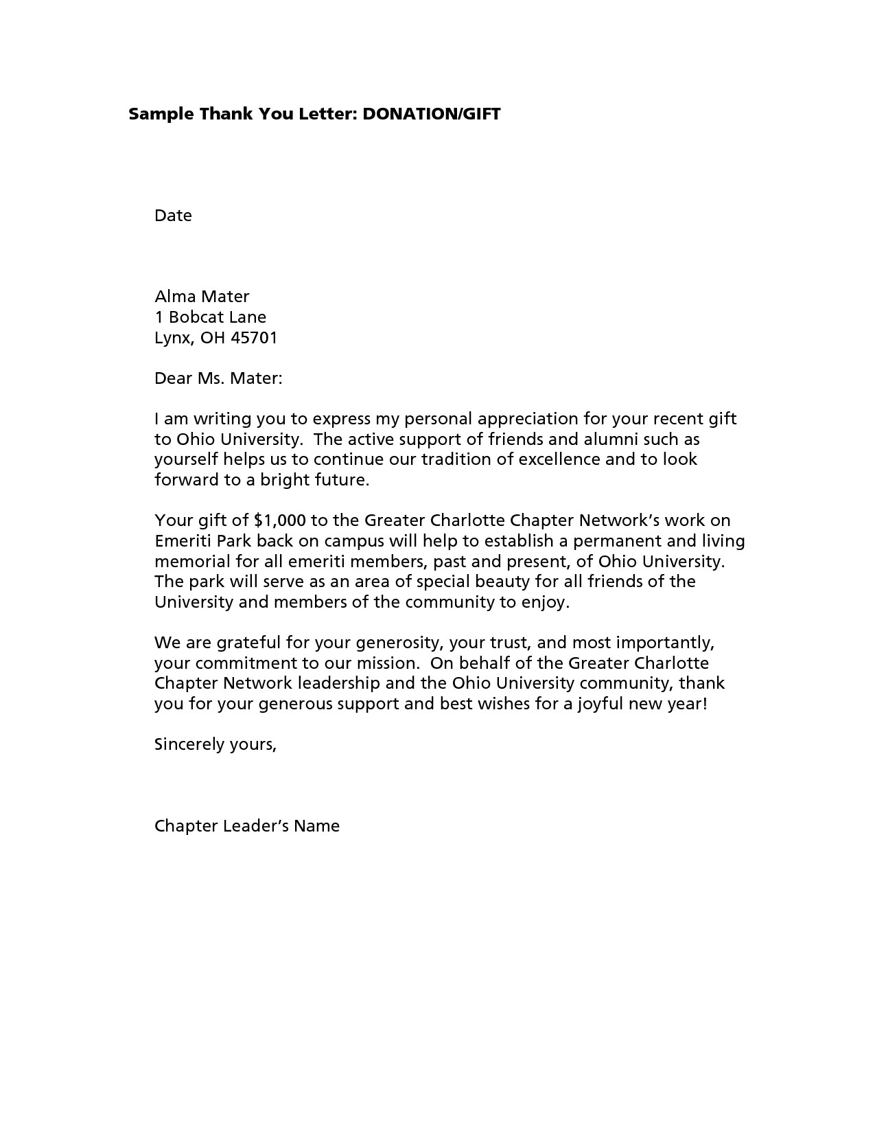 Acknowledgement Of Donation Letter Template - Donation Thank You Letter Template Filename – Imzadi Fragrances