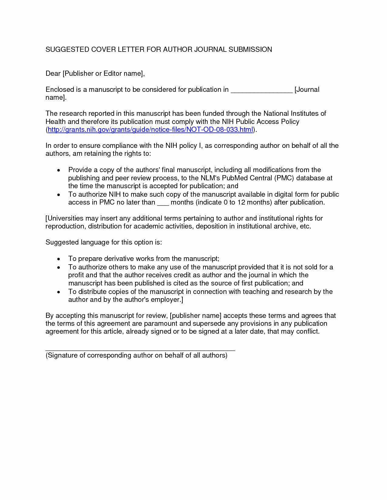 sample manuscript cover letter for submission