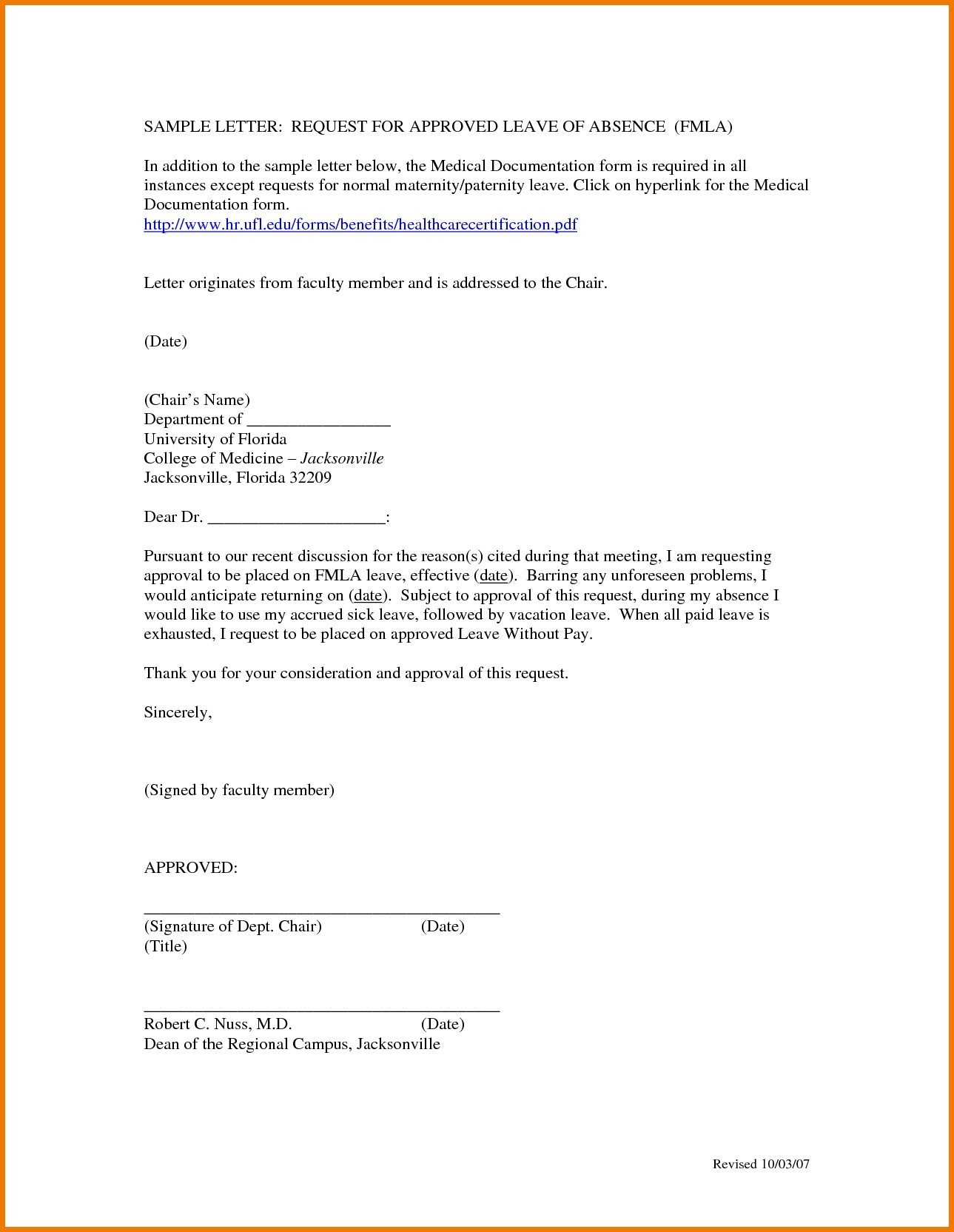 Medical Leave Of Absence Letter Template Examples Letter Template 