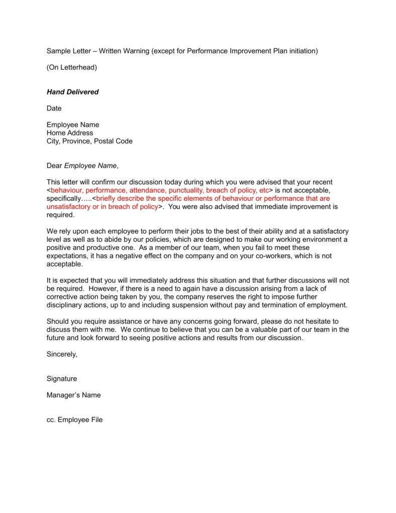 Disciplinary Letter Template - Employee Warning Notice Template Word Awesome Employment Warning