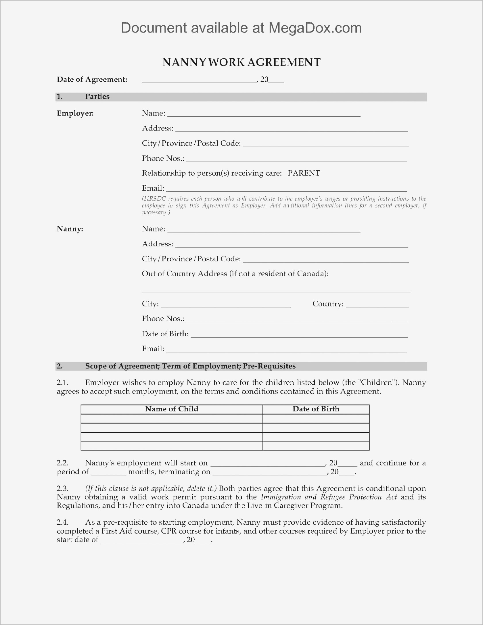 Conditional Offer Of Employment Letter Template - Employment Agreement Sample Pdf format