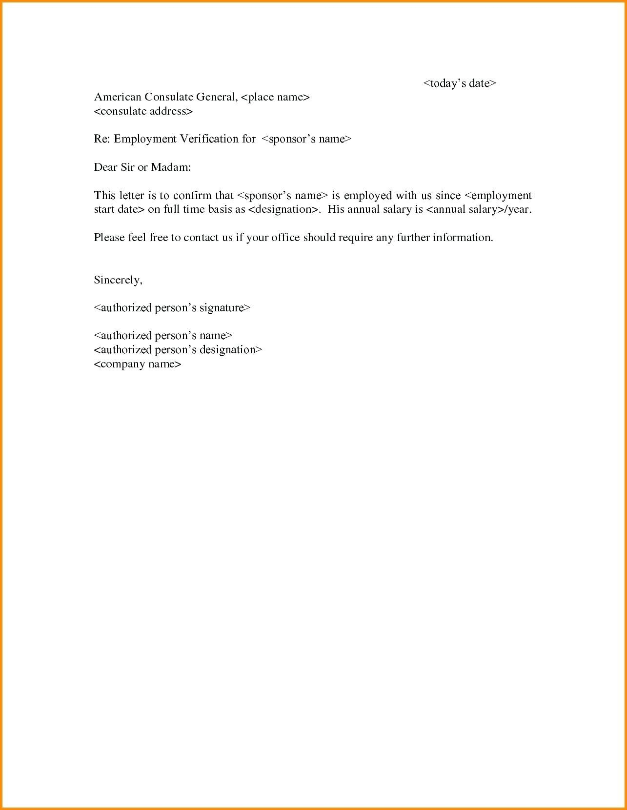 Employment Verification Letter To Whom It May Concern Template