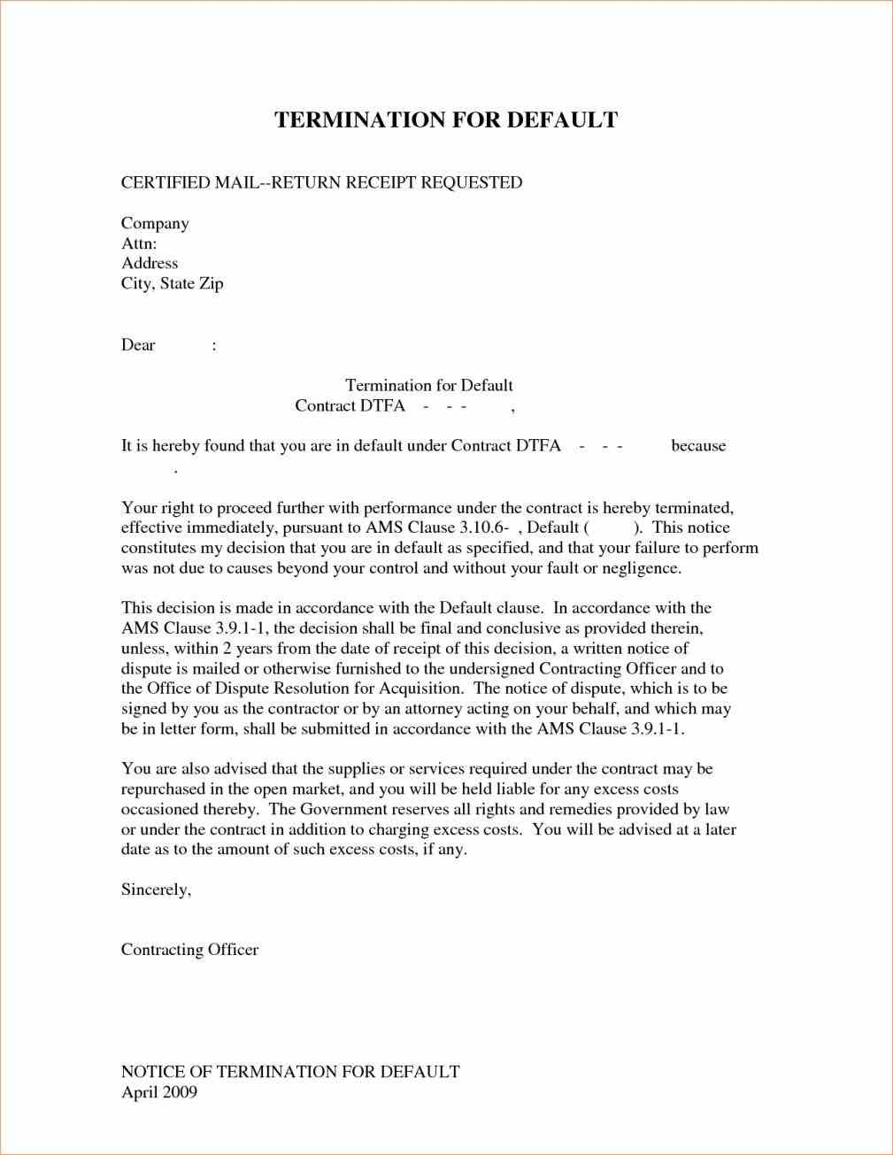 wisconsin notice of lease default letter template