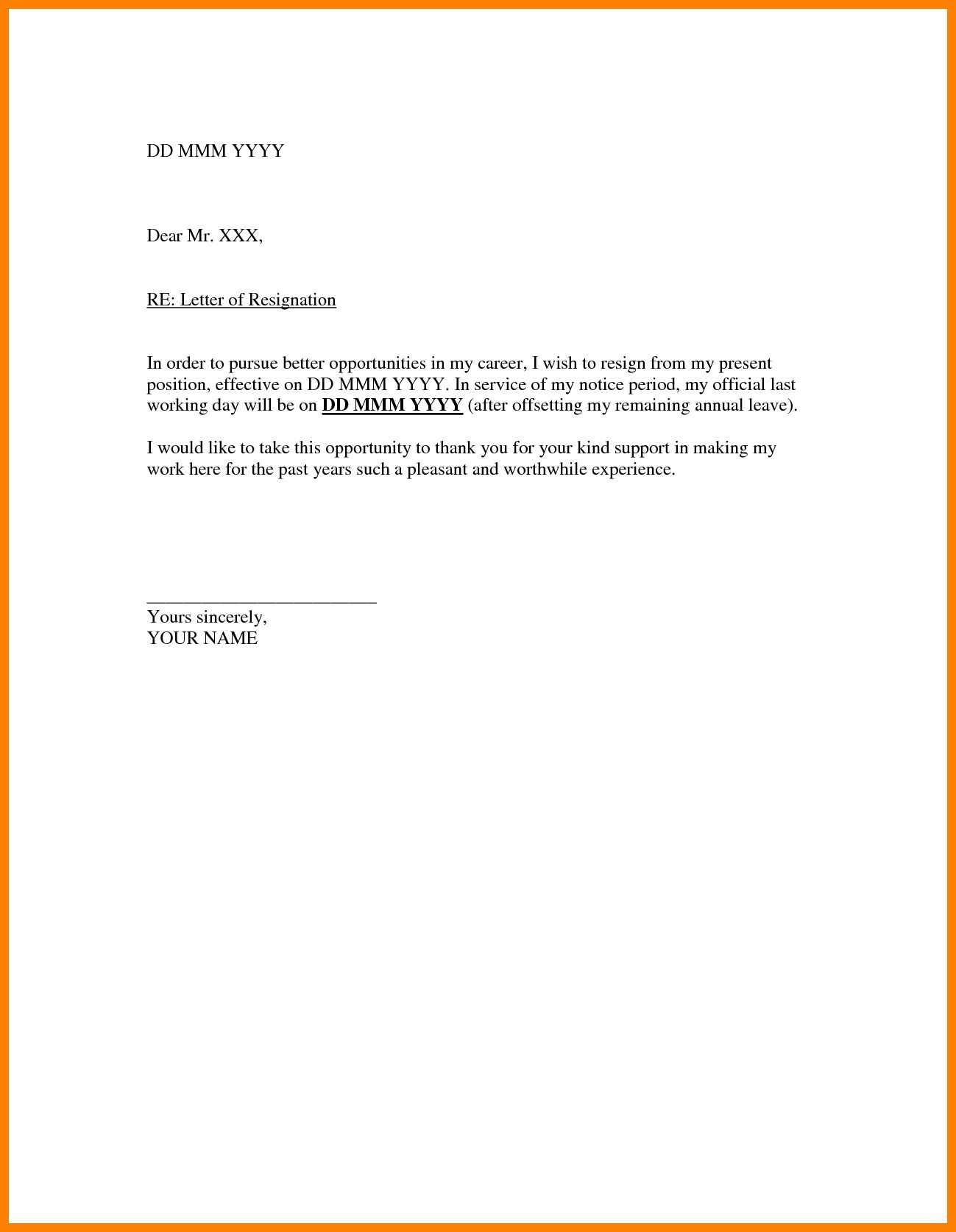 Resignation Letter Template Doc - Employment Fer Letter Template Doc Copy Resignation Letter Sample