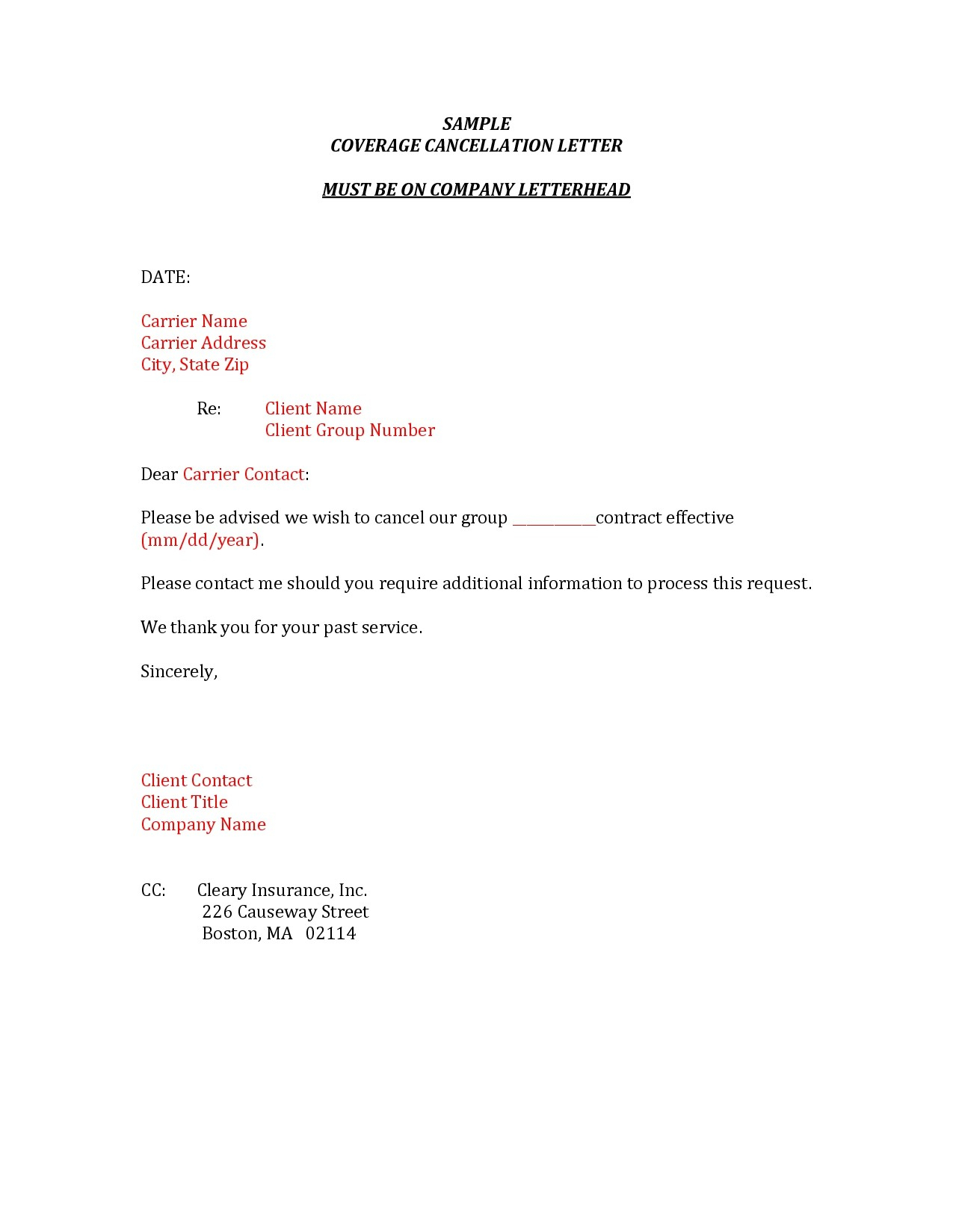 Insurance Policy Cancellation Letter Template - Example Cancellation Letter Valid Insurance Cancellation Letter