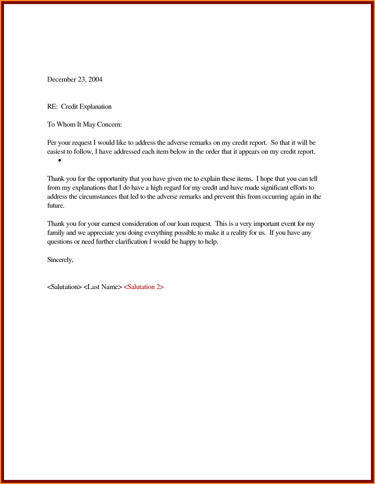 Mortgage Letter Of Explanation Template Collection Letter Template