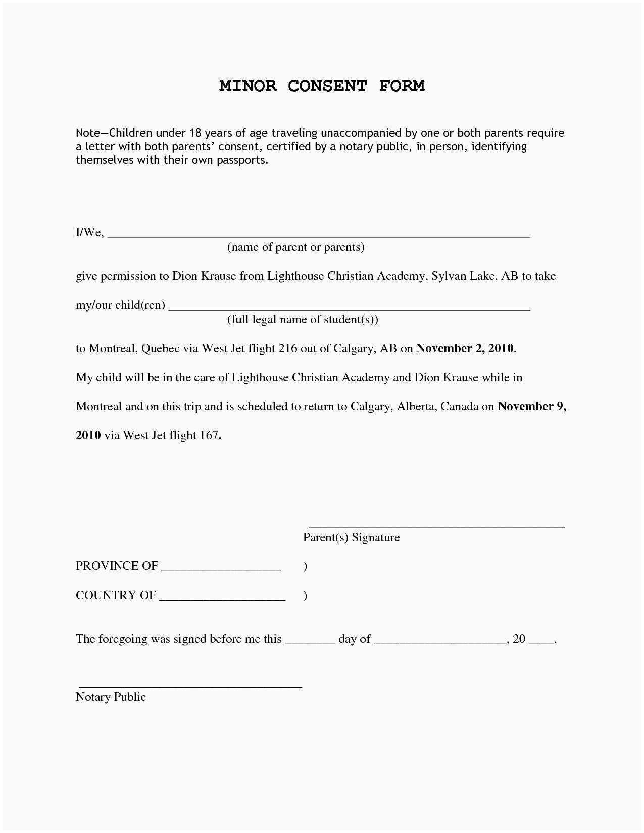 Child Travel Consent Letter Template - Example Of Permission Letter for Industrial Visit as Its Name Says